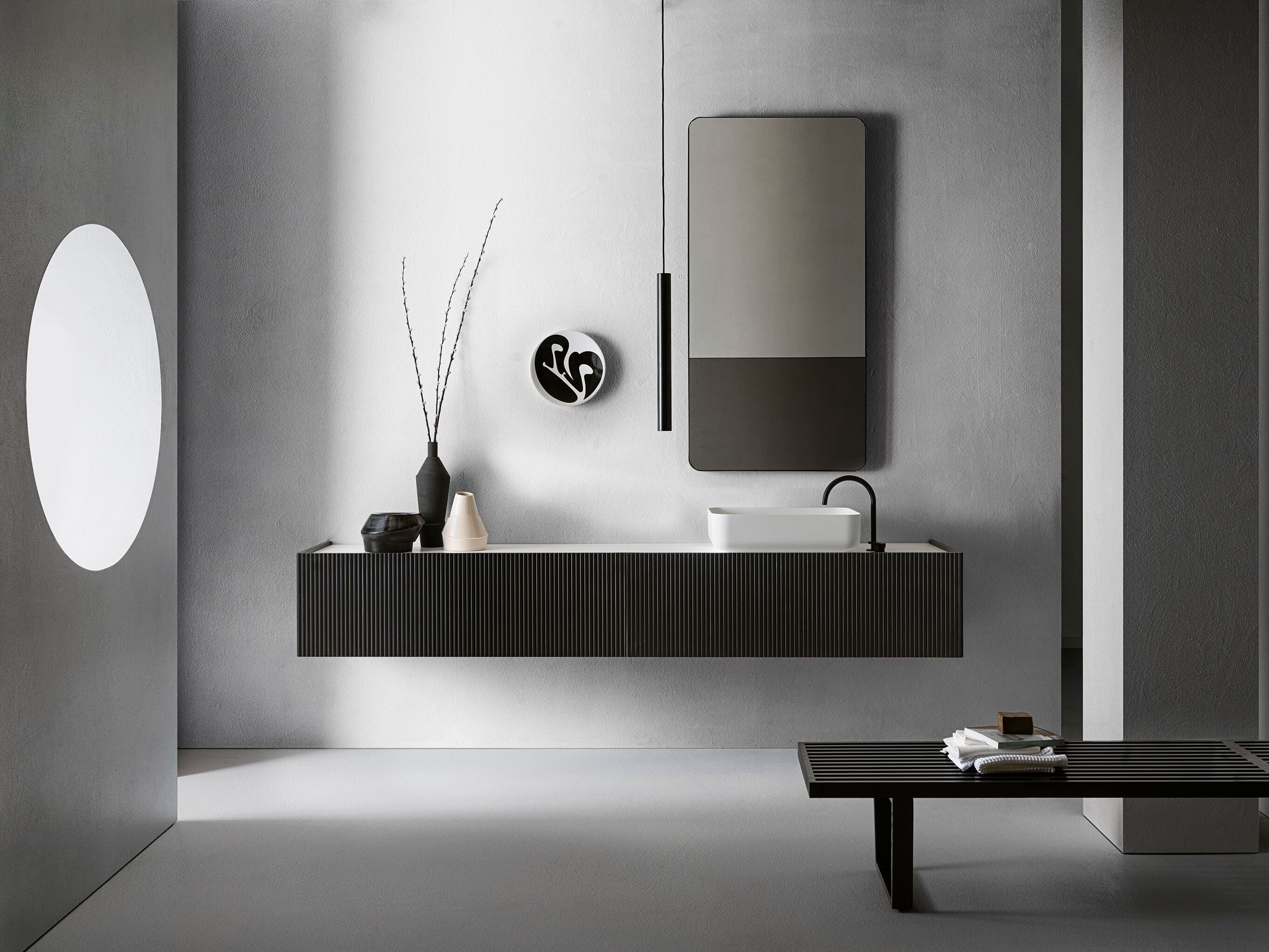 MILLENNIUM XL 105 by Pirovano - Mobile lavabo sospeso con lavabo integrato