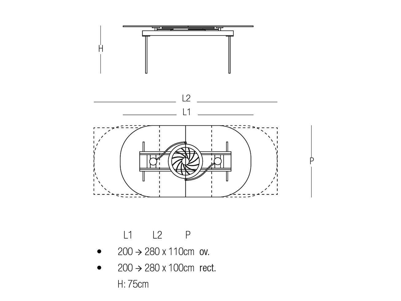 QUASAR Oval table By NAOS design Studio D'Urbino Lomazzi
