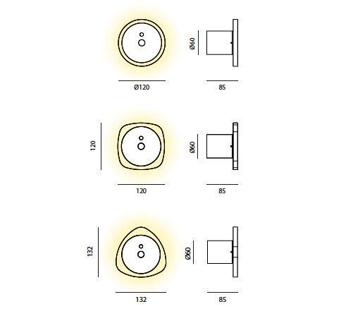 CD LED Wall lamp By Quadrifoglio Group