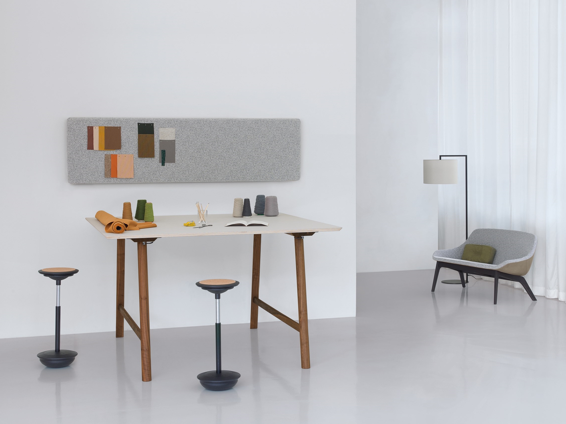 Fabric Acoustic wall panel RAIL WALL By ZEITRAUM design Kaschkasch