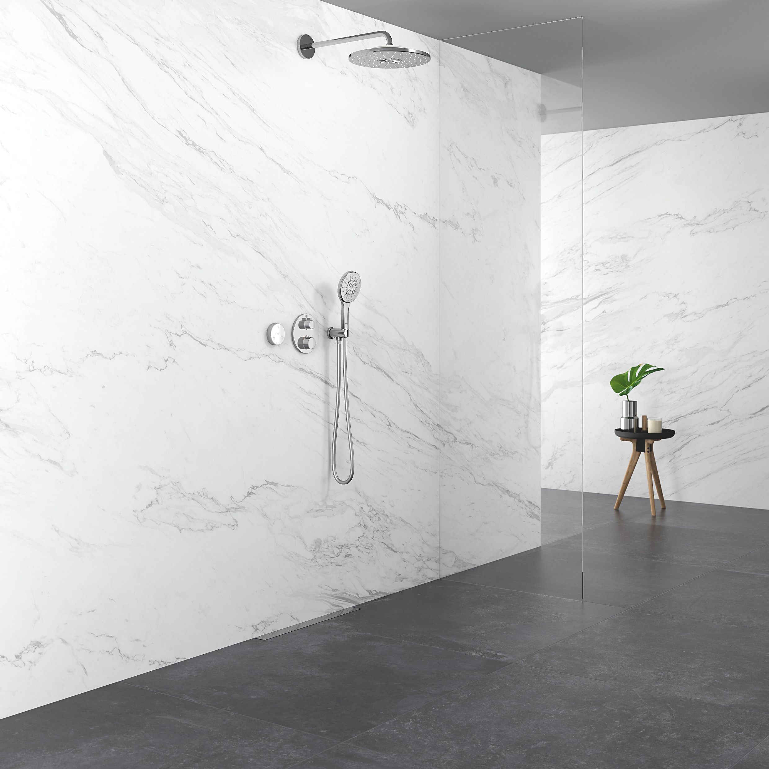 RAINSHOWER SMARTACTIVE by Grohe - Doccetta a muro con 3 getti per doccia - 24