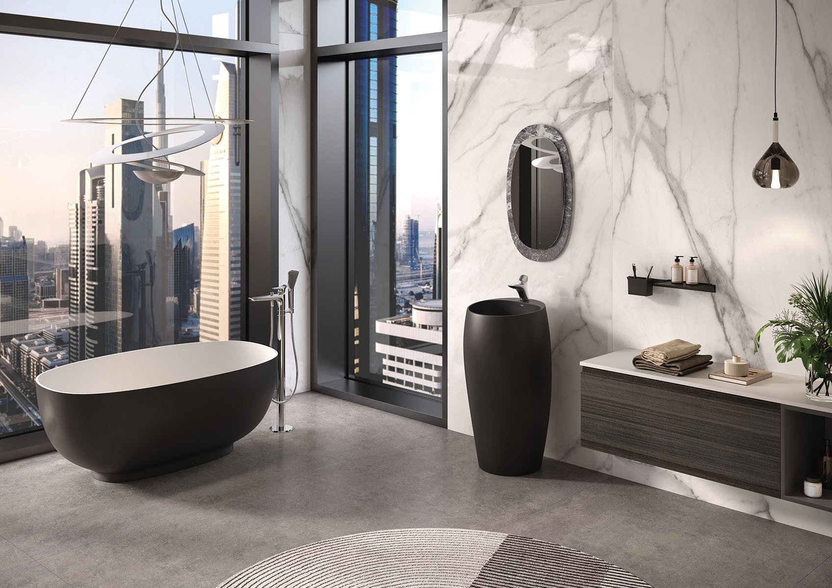 RAK-CLOUD MATT BLACK | Freestanding washbasin By RAK Ceramics design ...