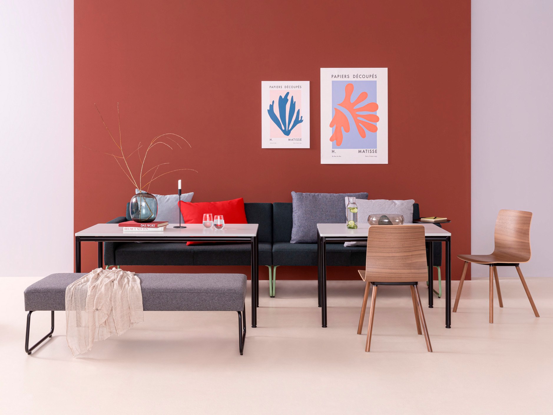 REEFS FLEX Backless fabric bench seating By Dauphin | design Jessica ...