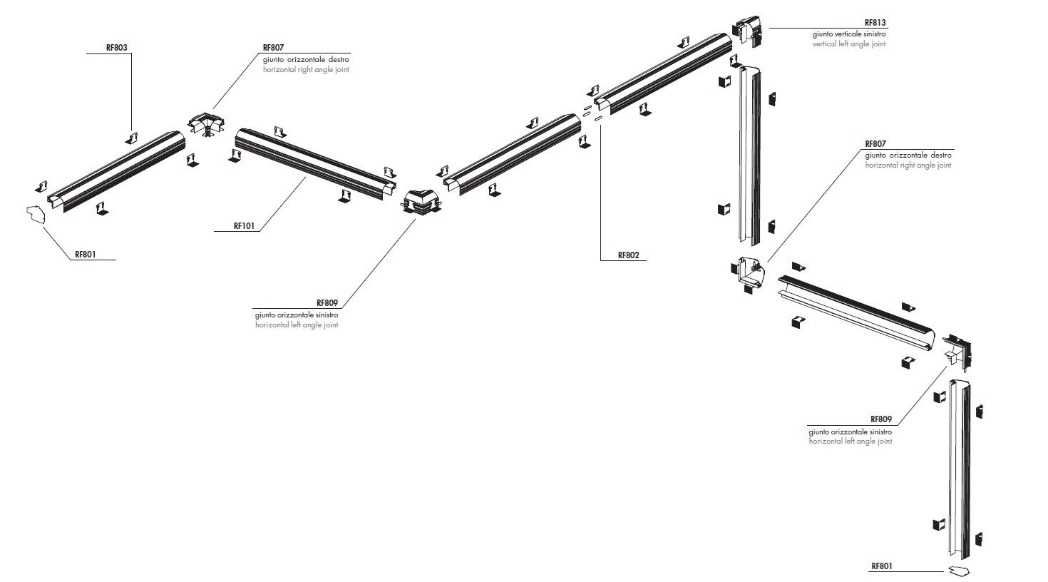 Linear lighting profile RIFT By Plexiform