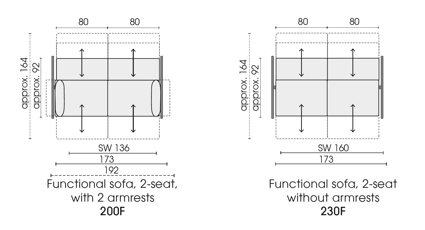 ROCKFROG OUTDOOR Rocking garden sofa 2 seater rocking fabric garden