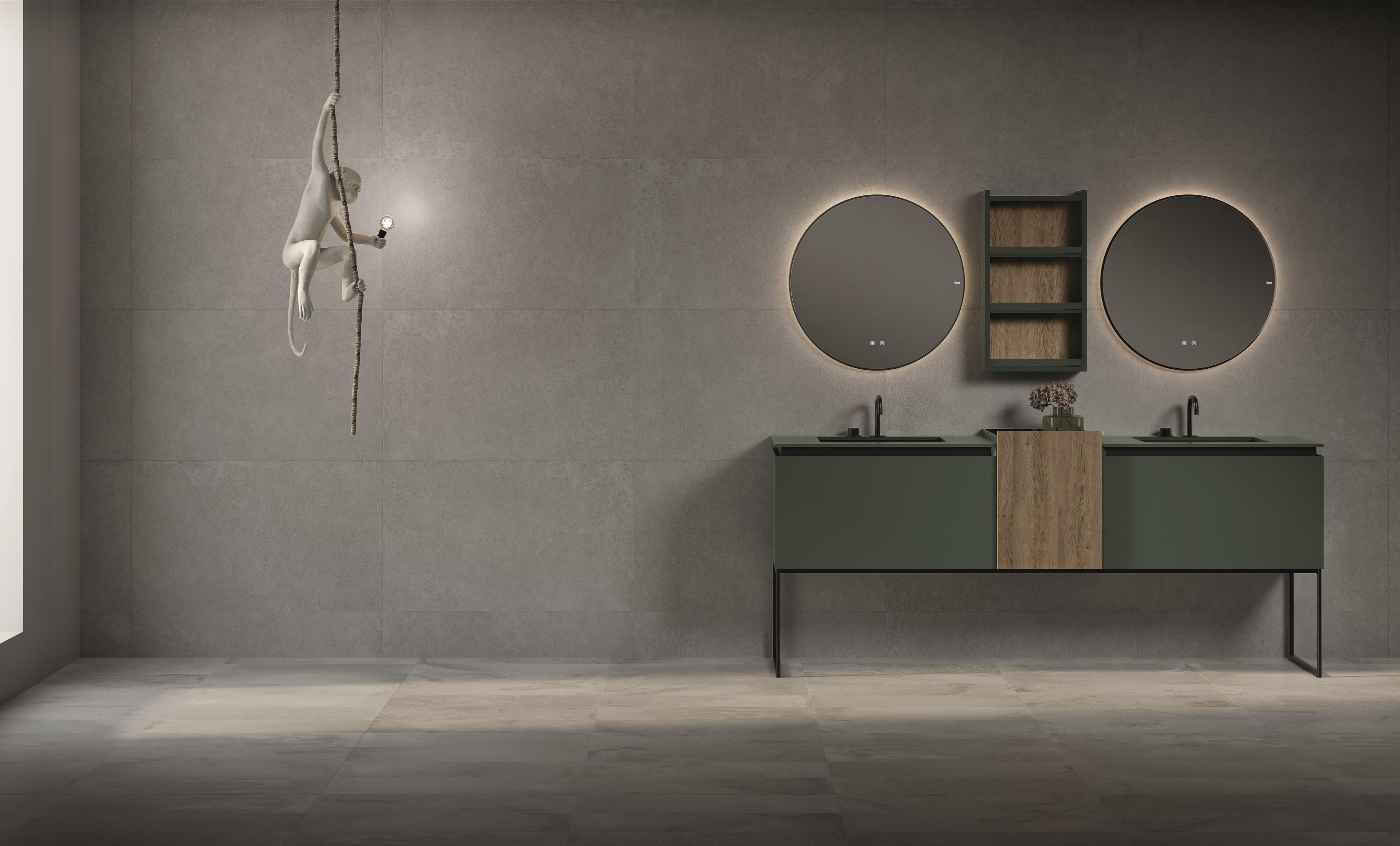 ROK by Fiora - Mobile lavabo da terra doppio - 5