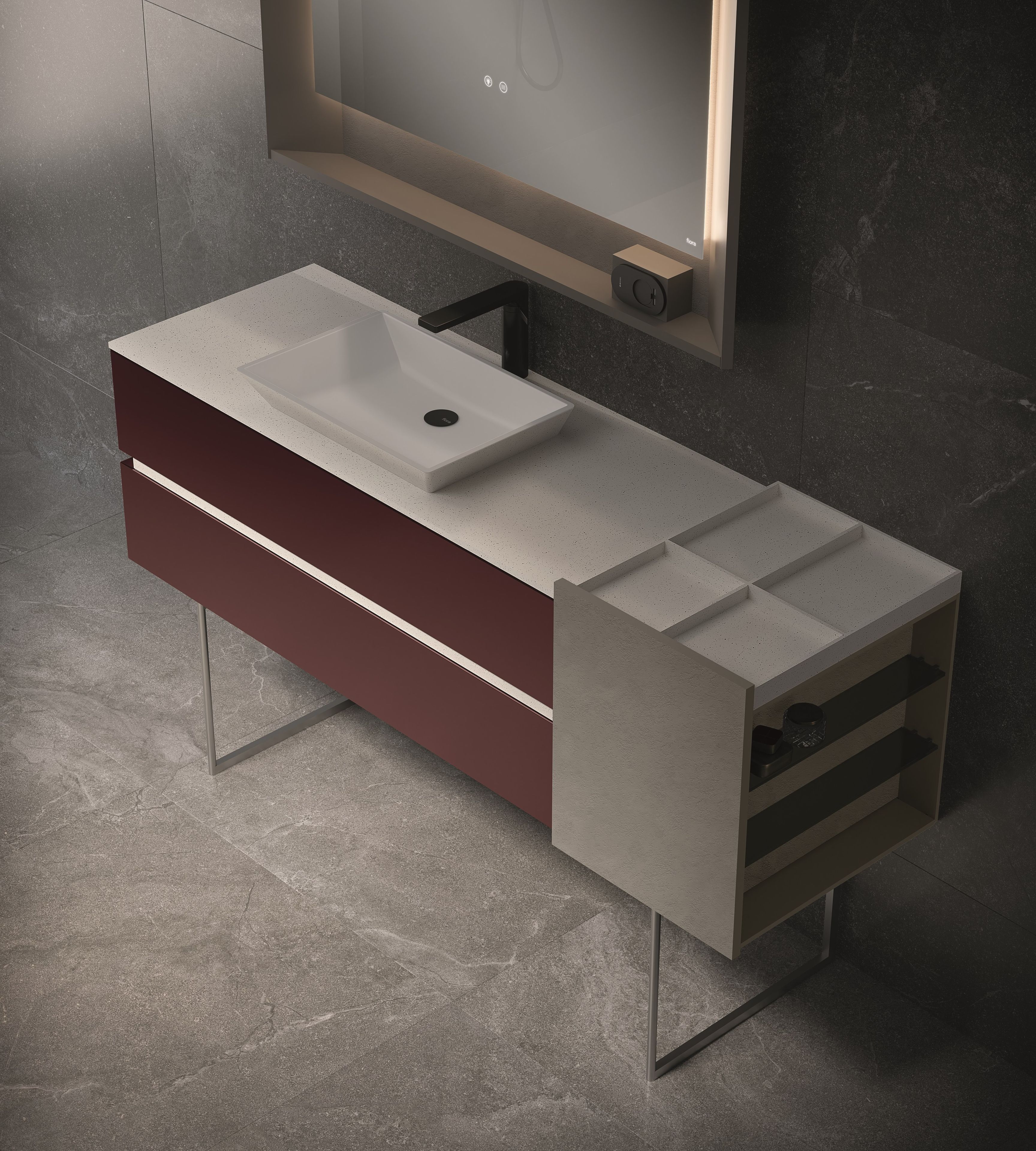 ROK by Fiora - Mobile lavabo da terra singolo - 2