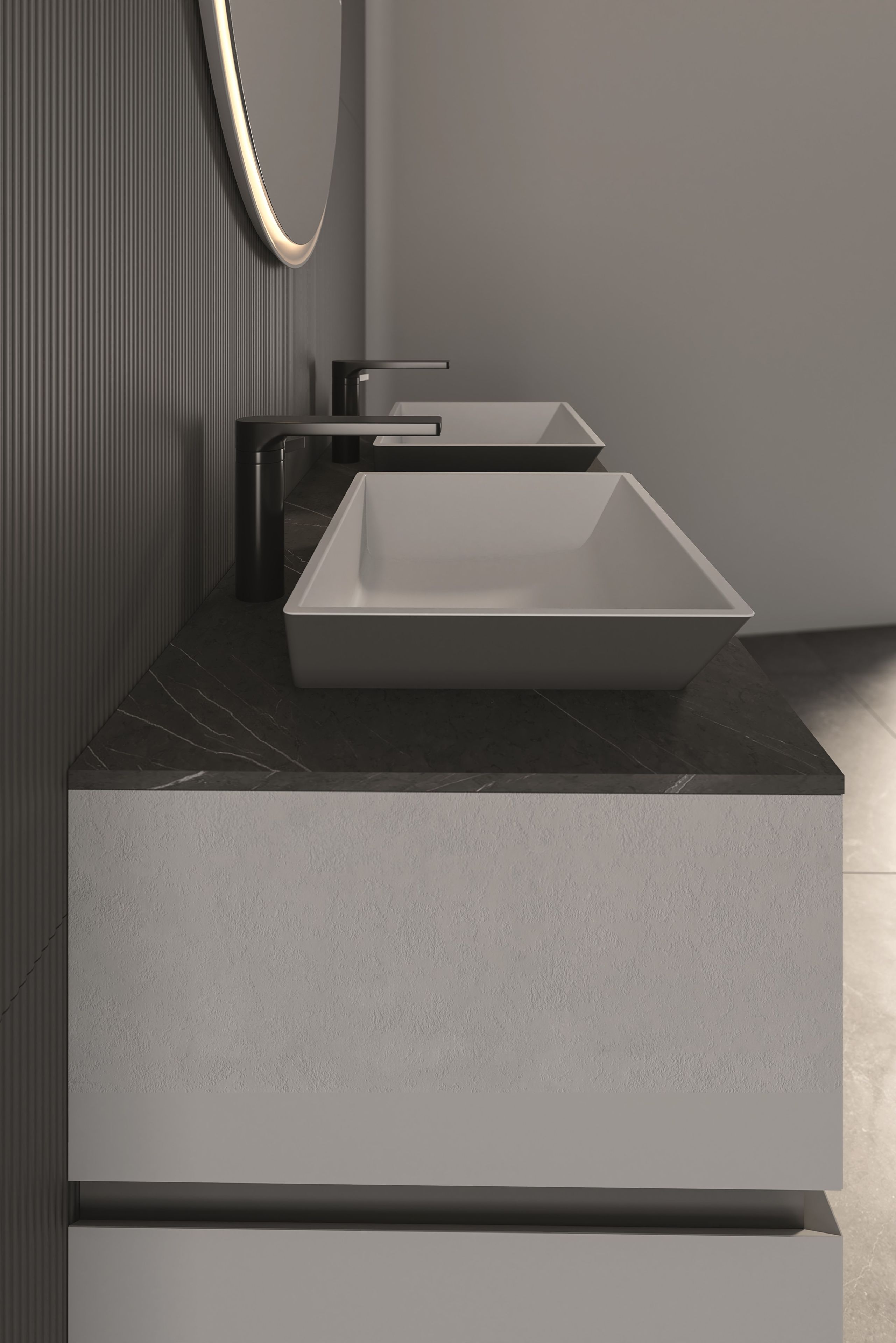 ROK by Fiora - Mobile lavabo doppio sospeso - 4