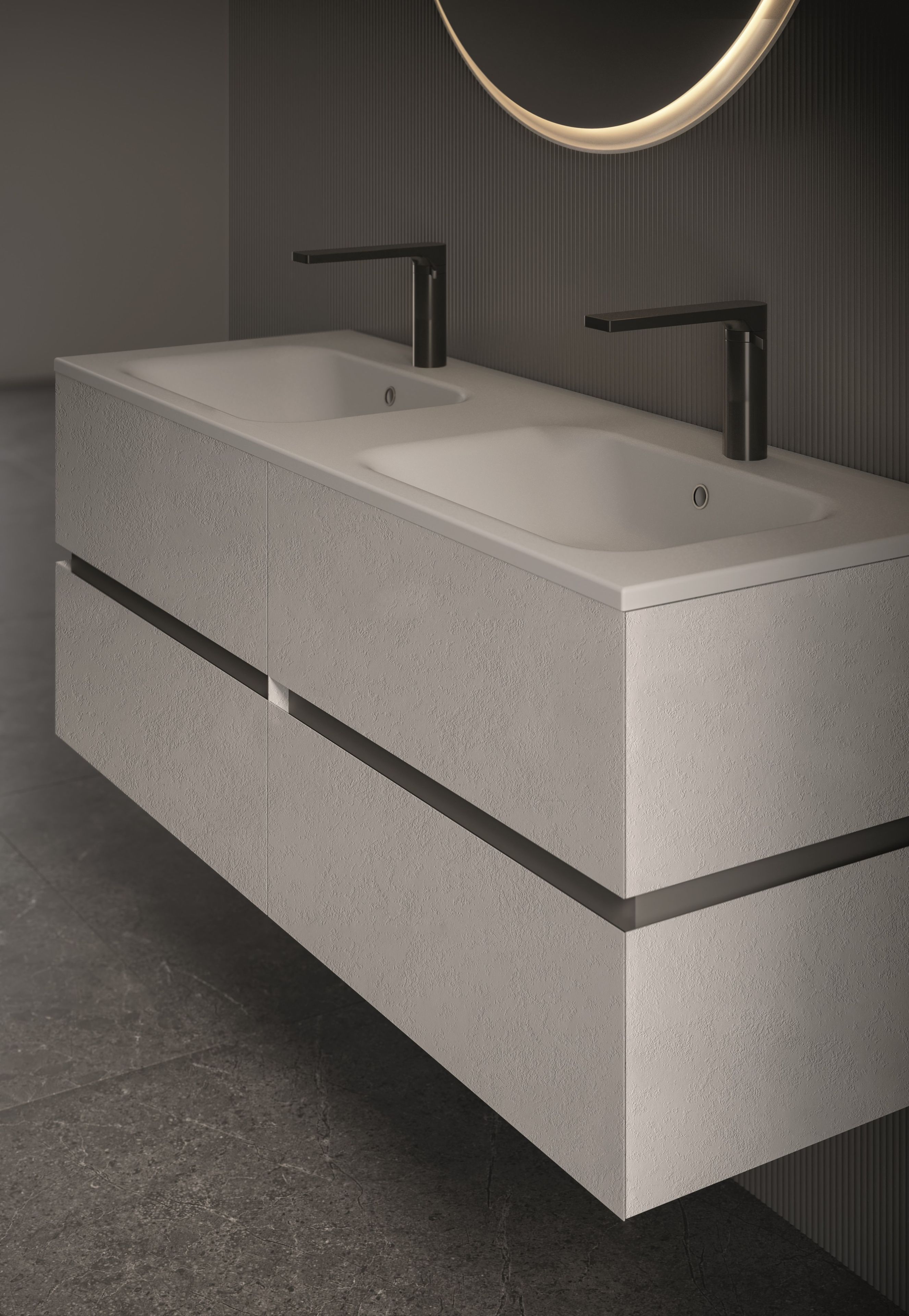ROK by Fiora - Mobile lavabo doppio sospeso - 3