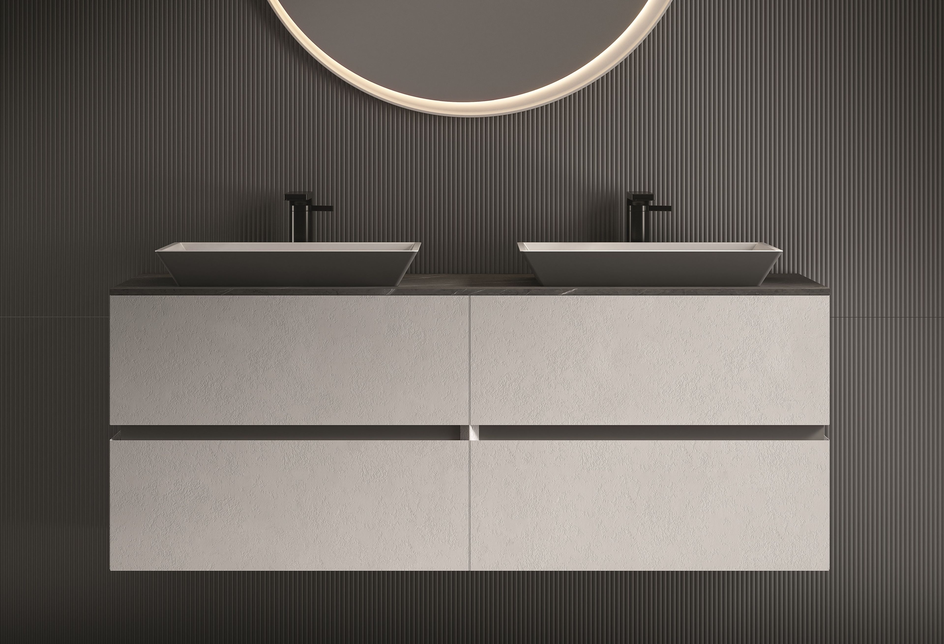 ROK by Fiora - Mobile lavabo doppio sospeso - 6
