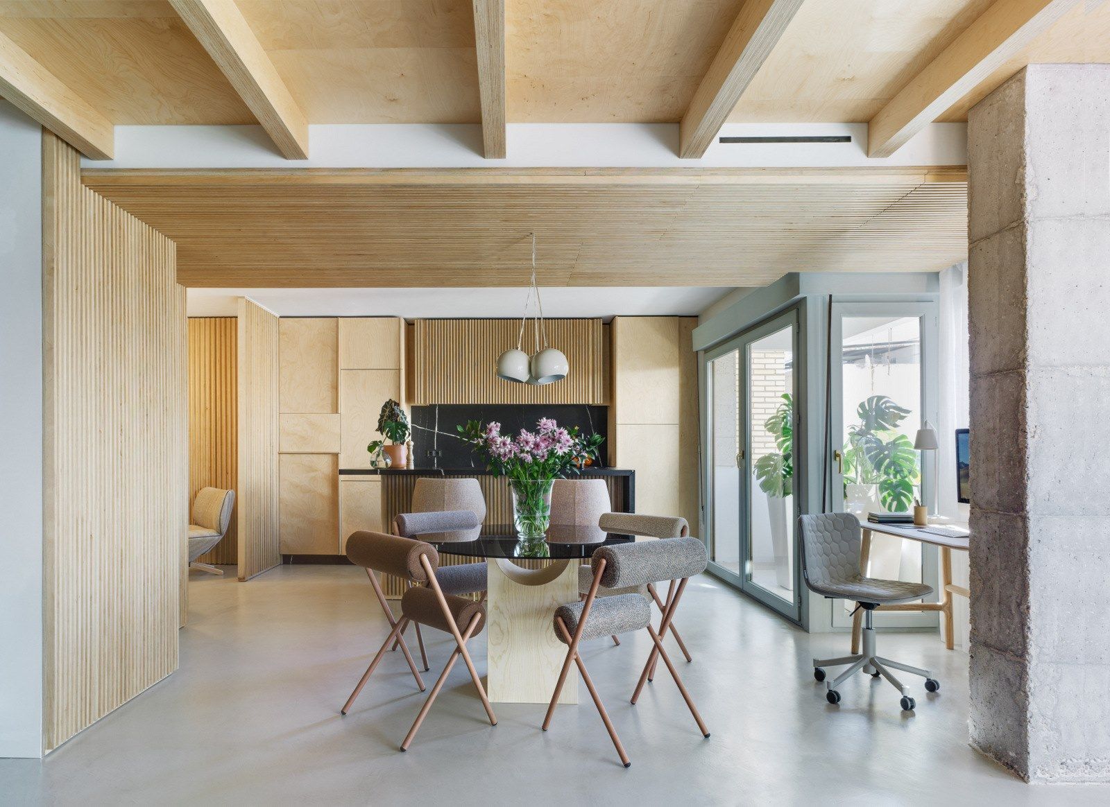 ROLL by Sancal - Sedia con cuscini cilindrici in pelle - 22