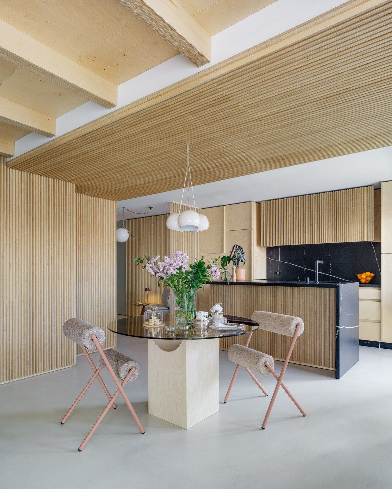 ROLL by Sancal - Sedia con cuscini cilindrici in pelle - 23