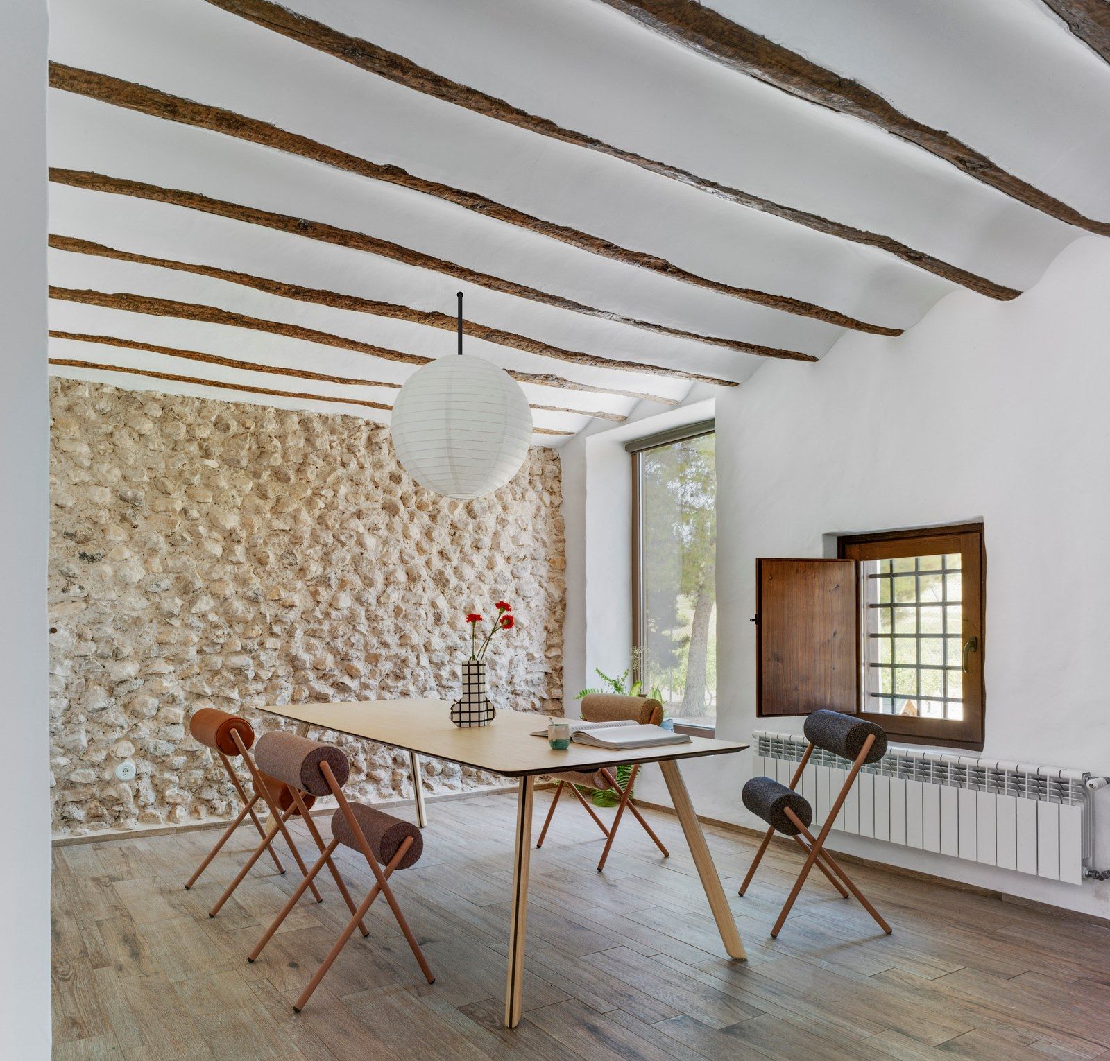 ROLL by Sancal - Sedia con cuscini cilindrici in pelle - 19