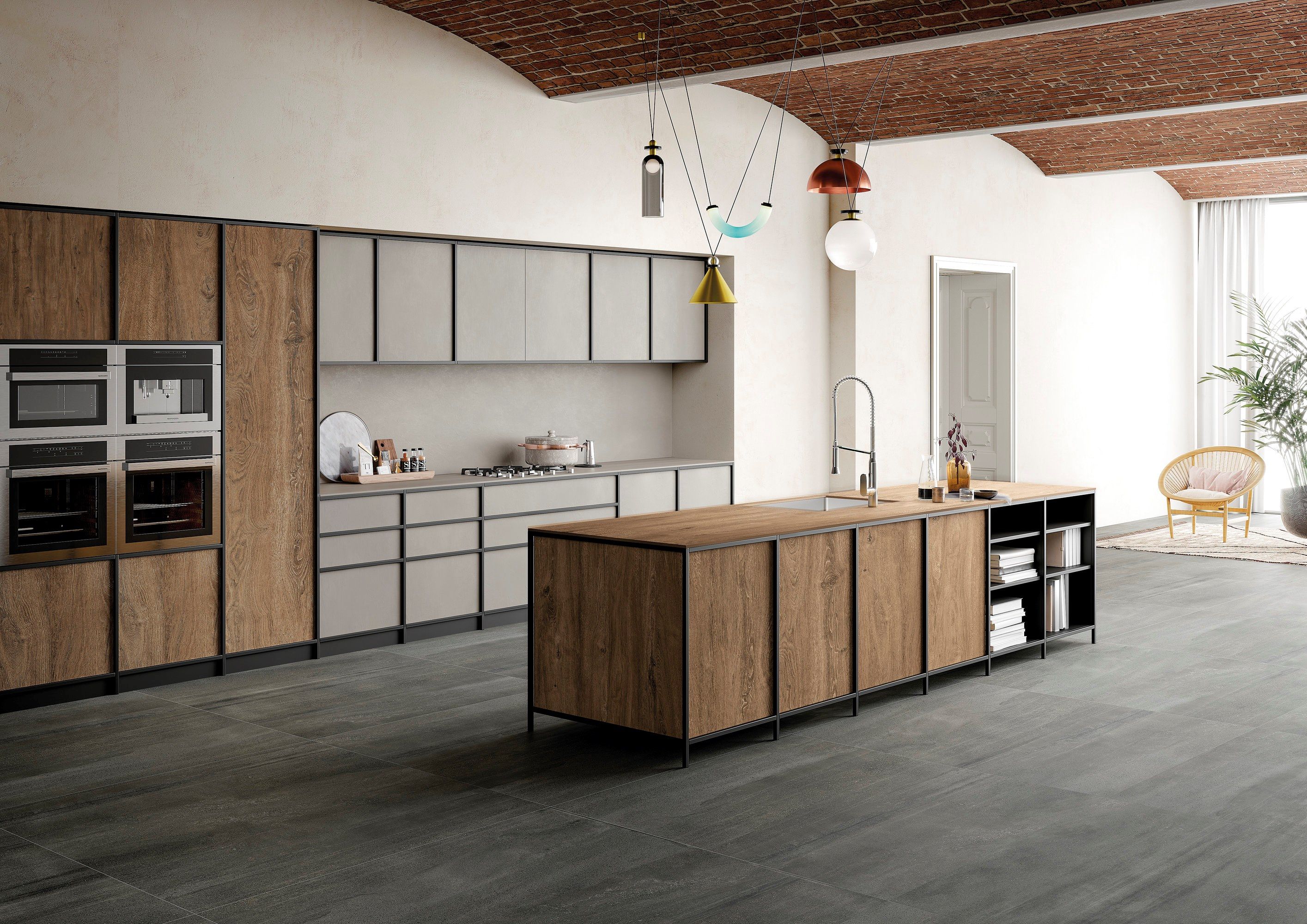 ROVERE BAIO by Sapienstone - Top cucina in gres porcellanato effetto legno - 3
