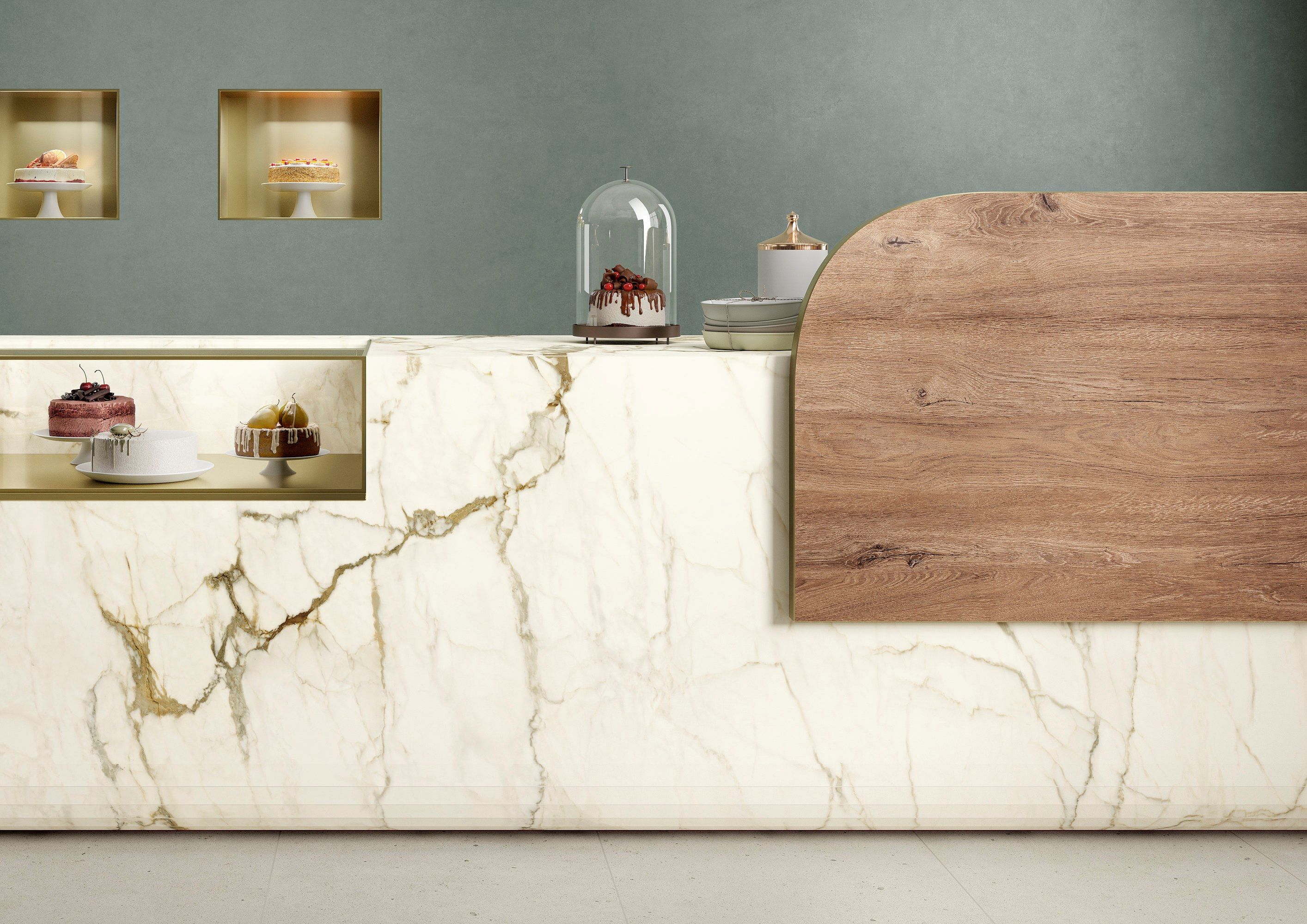 ROVERE BAIO by Sapienstone - Top cucina in gres porcellanato effetto legno - 4