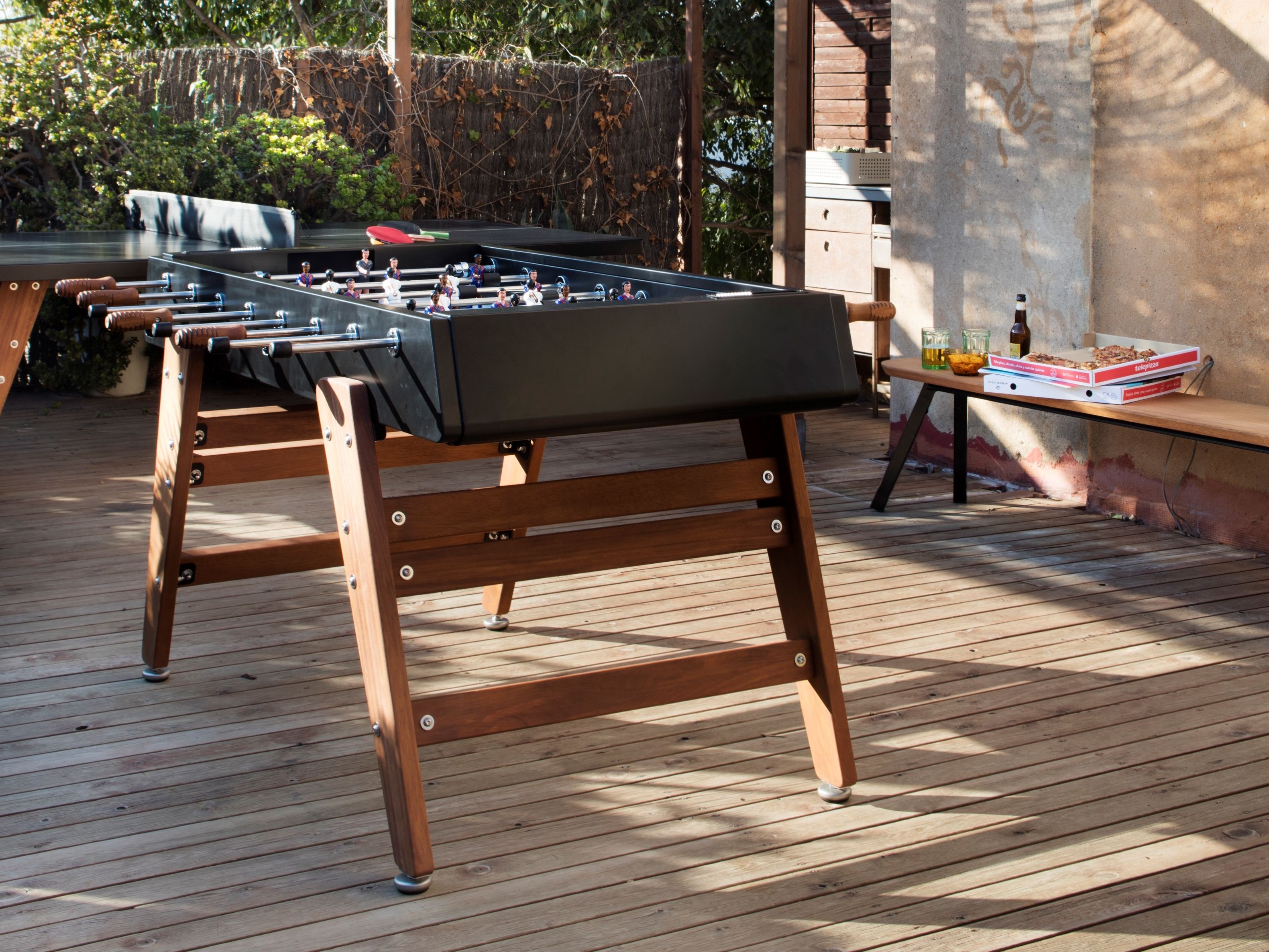 RS3 WOOD by RS Barcelona - Calciobalilla rettangolare in acciaio e gambe in Iroko - 11