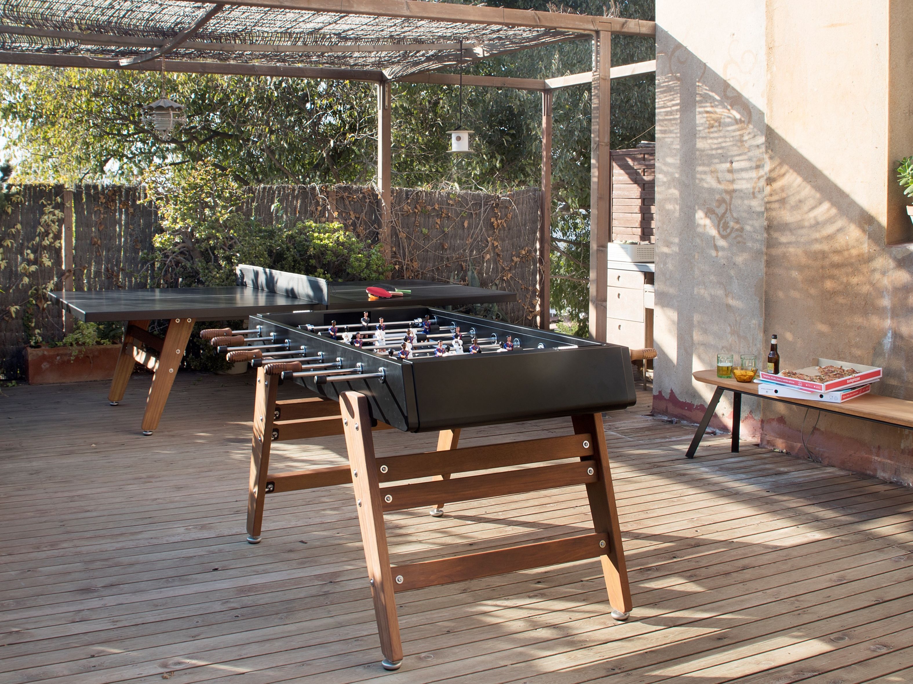 RS3 WOOD by RS Barcelona - Calciobalilla rettangolare in acciaio e gambe in Iroko - 14