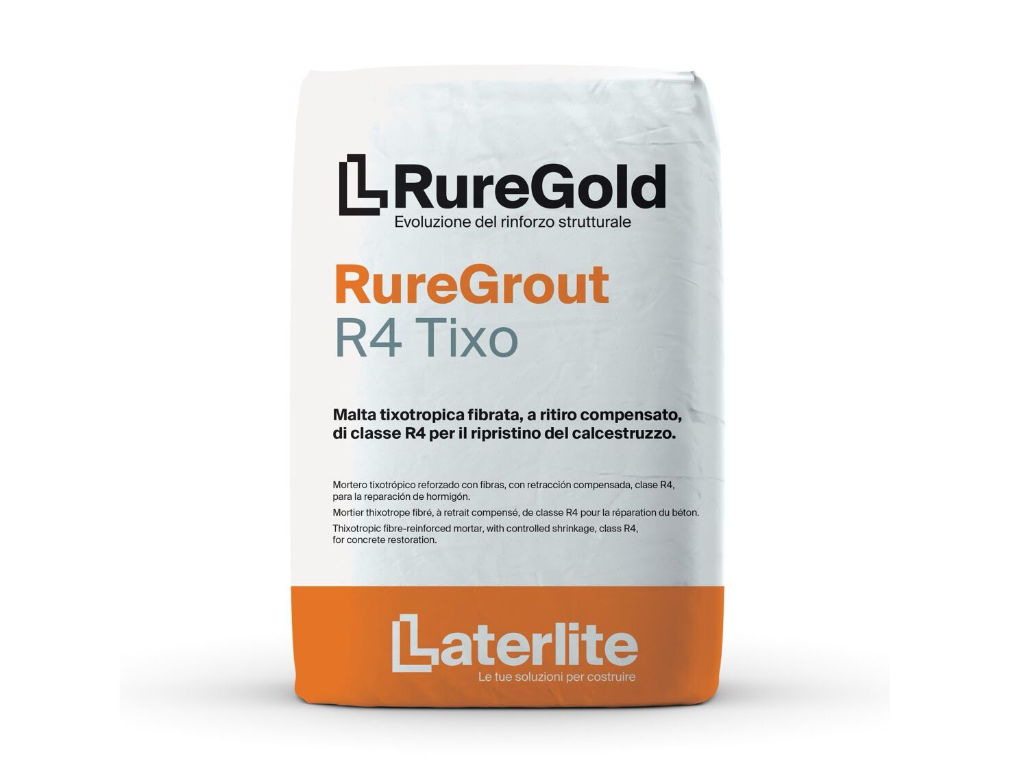 RUREGOLD RureGrout R4 TIXO by Laterlite - Malta tixotropica fibrata per il ripristino del calcestruzzo