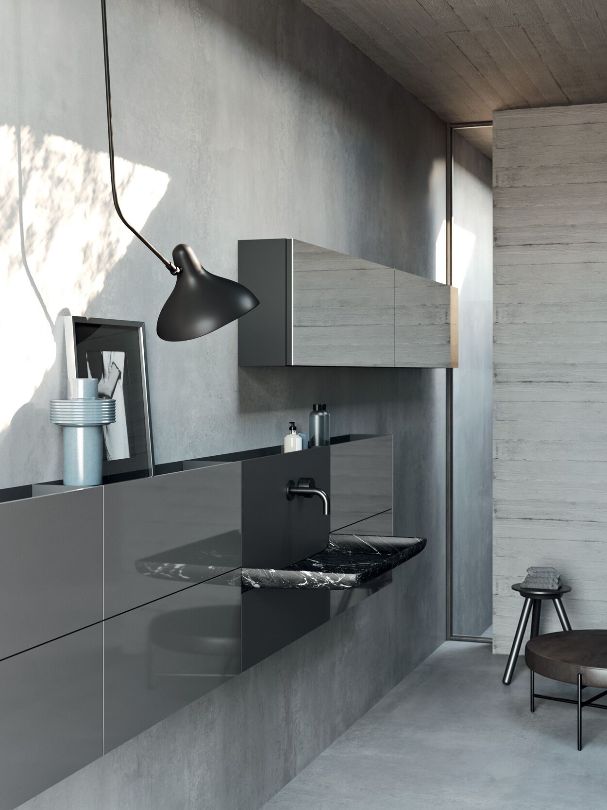 VISION 07 by Rexa - Mobile lavabo con pensile - 2