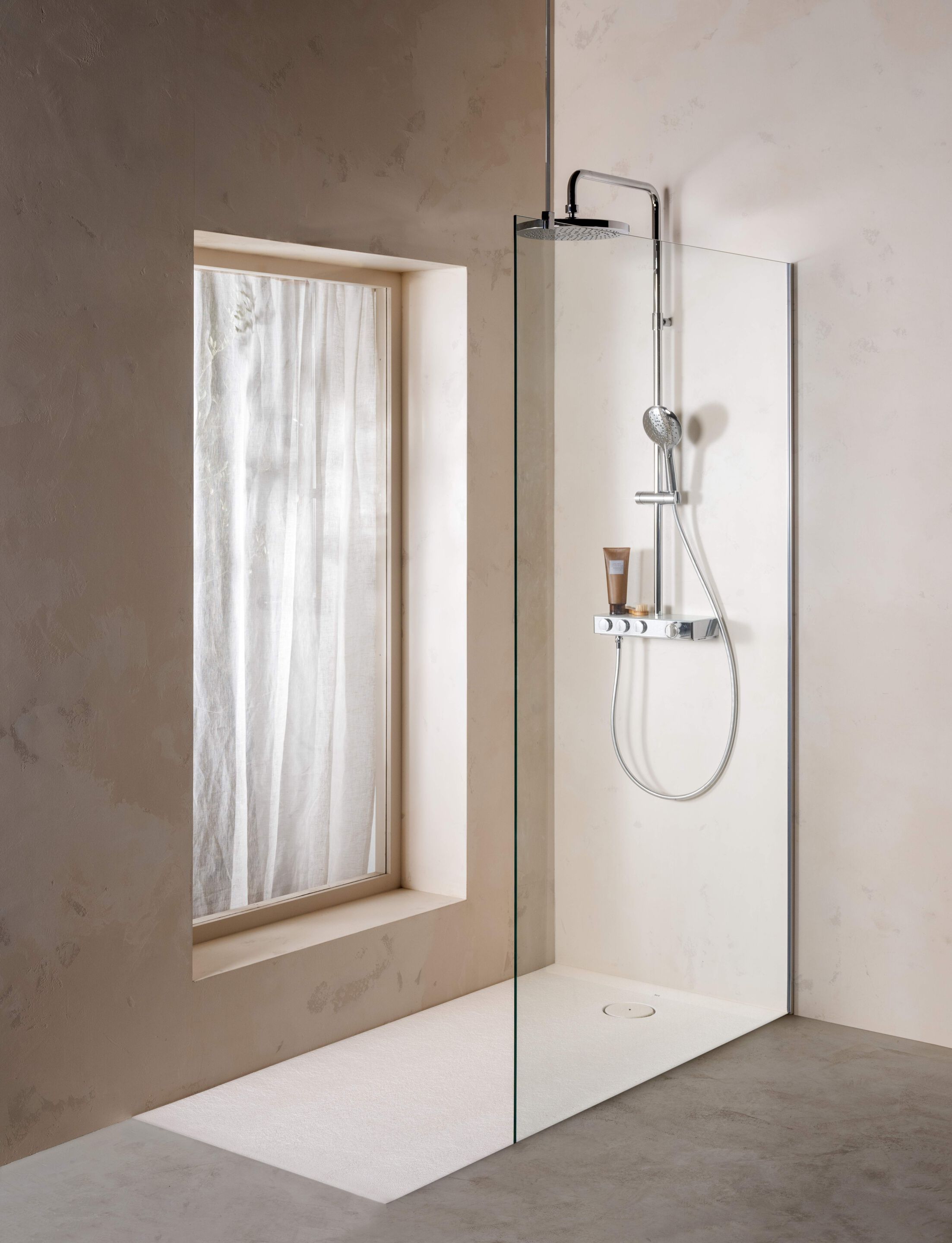 INDEX T-SWITCH 5A9H09..0 by Roca - Colonna doccia termostatica a parete in ottone con deviatore - 2