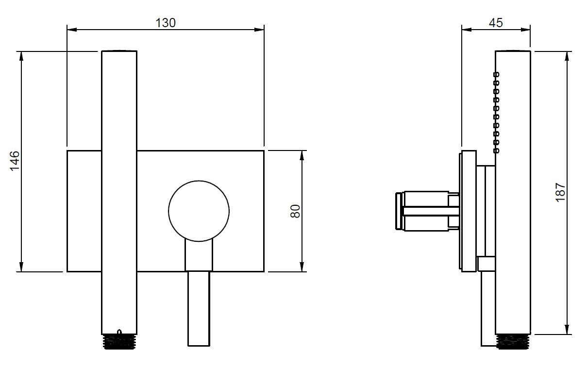 Dimensioni W-TOUCH RWIT 1B89 / 2BF6