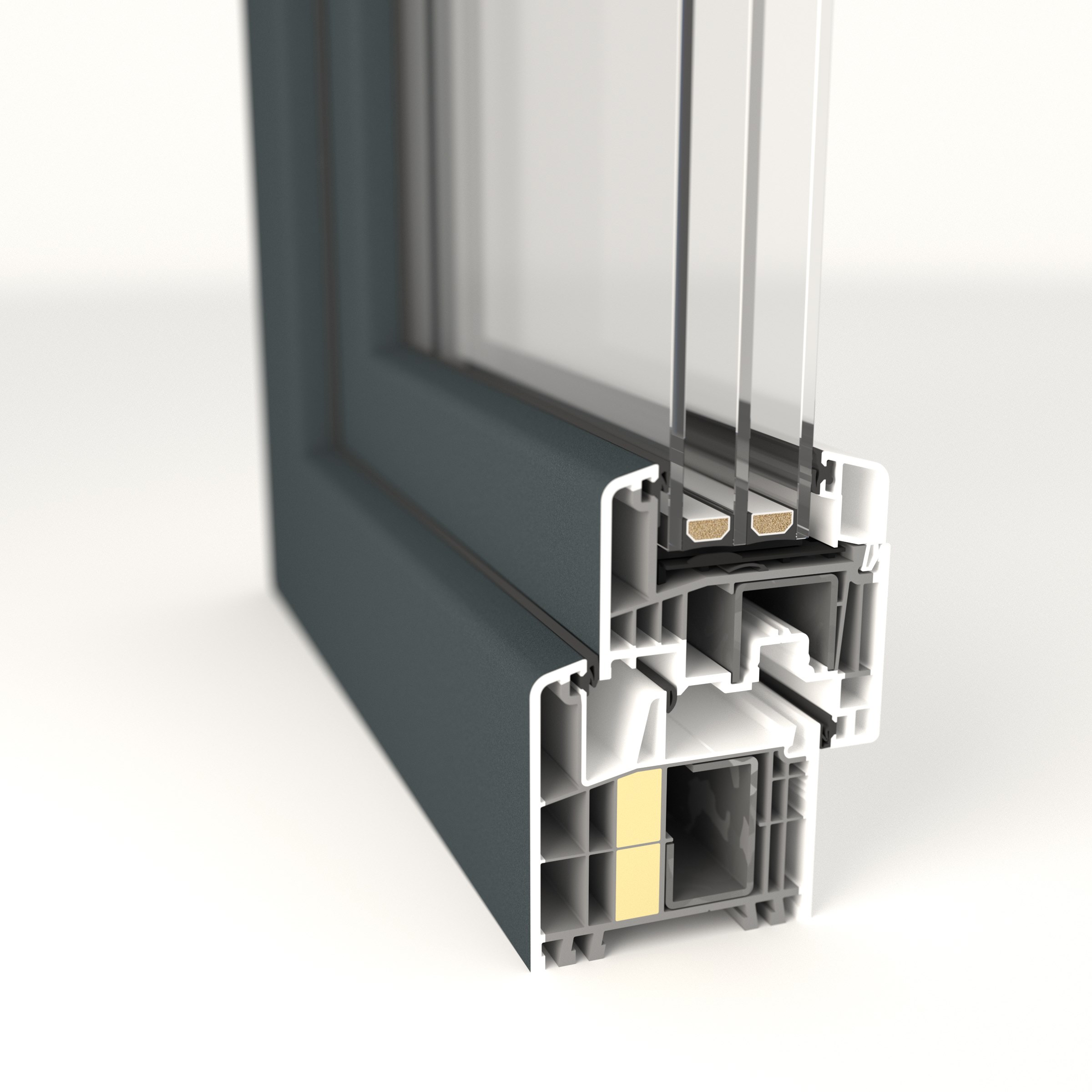 S 9000 PLUS by GEALAN - Finestra a battente in PVC con triplo vetro - 2