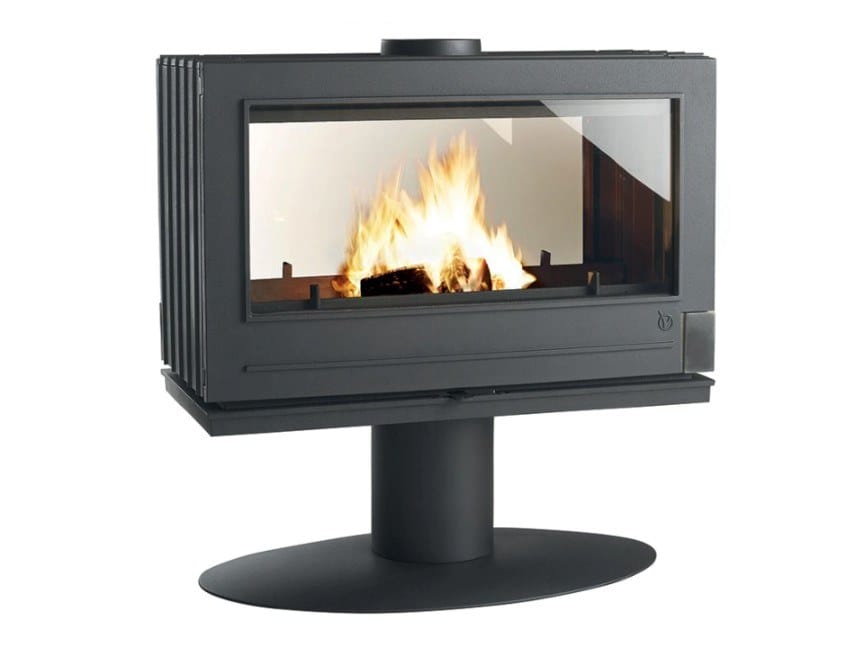 SCARLETT by CAMINETTI MONTEGRAPPA - Stufa a legna centrale in ghisa per riscaldamento aria - 2