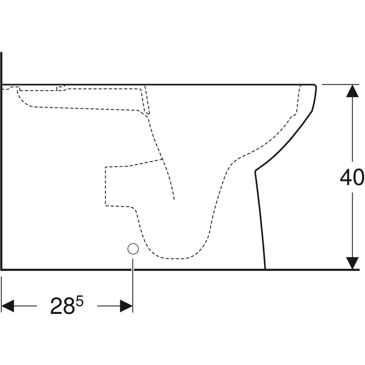 SELNOVA SQUARE Floor mounted toilet By Geberit