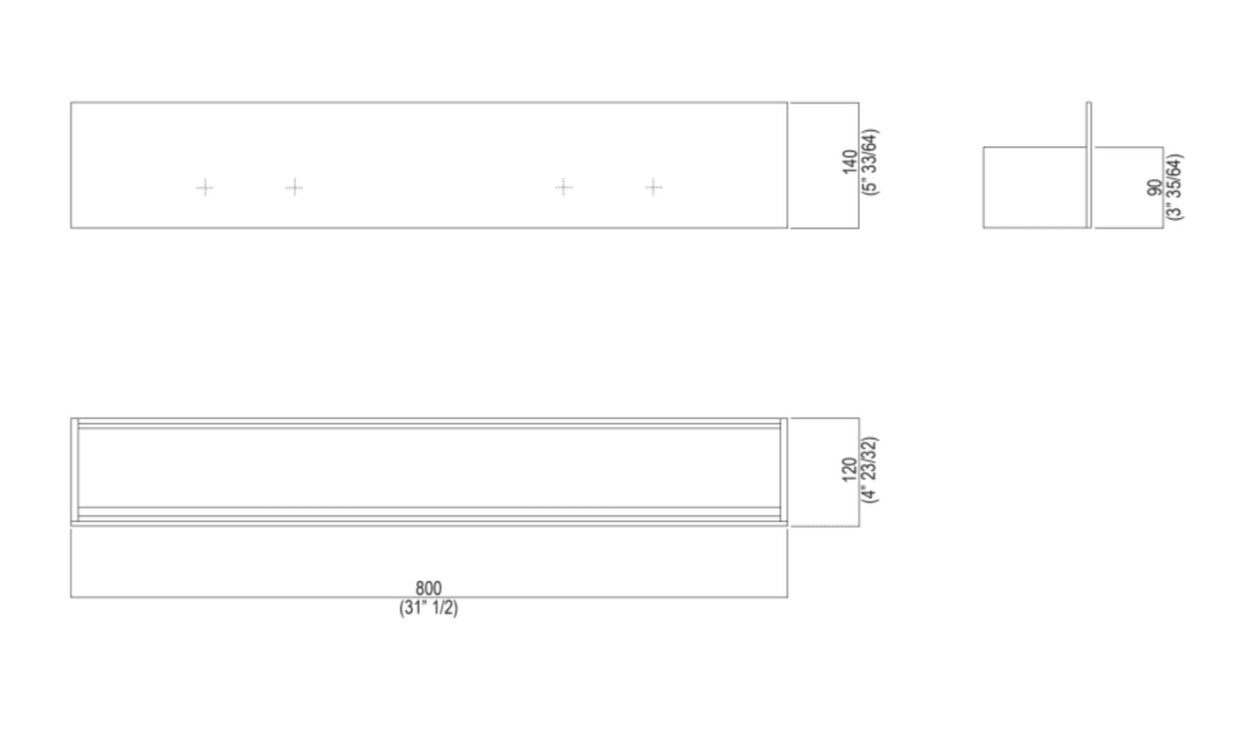 SEN Aluminium bathroom wall shelf By Agape | design Gwenael Nicolas