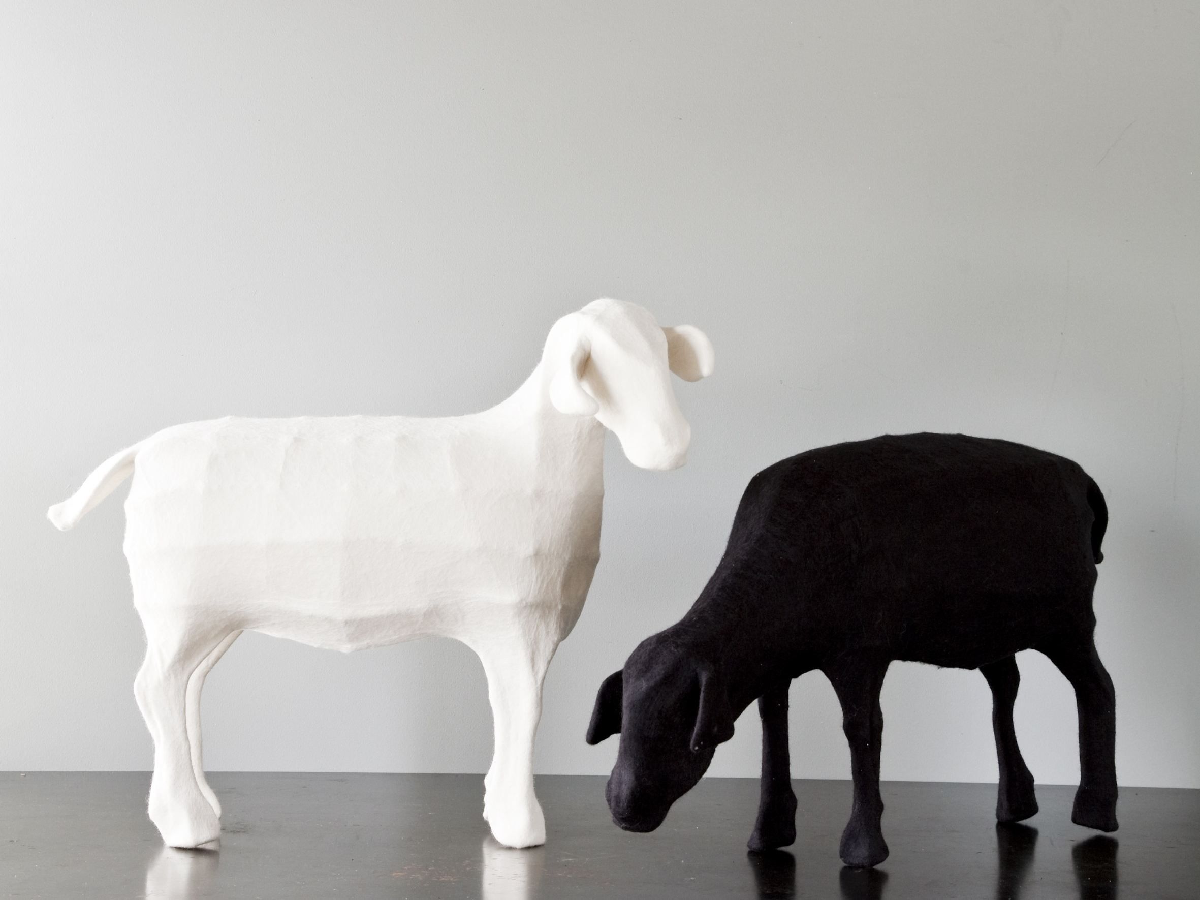 Wool felt sculpture SHEEP By Ronel Jordaan