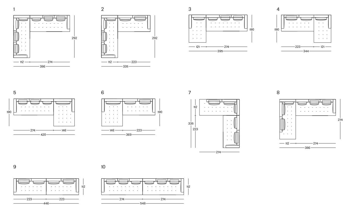 SHIKI Sectional sofa By Zanotta design Damian Williamson