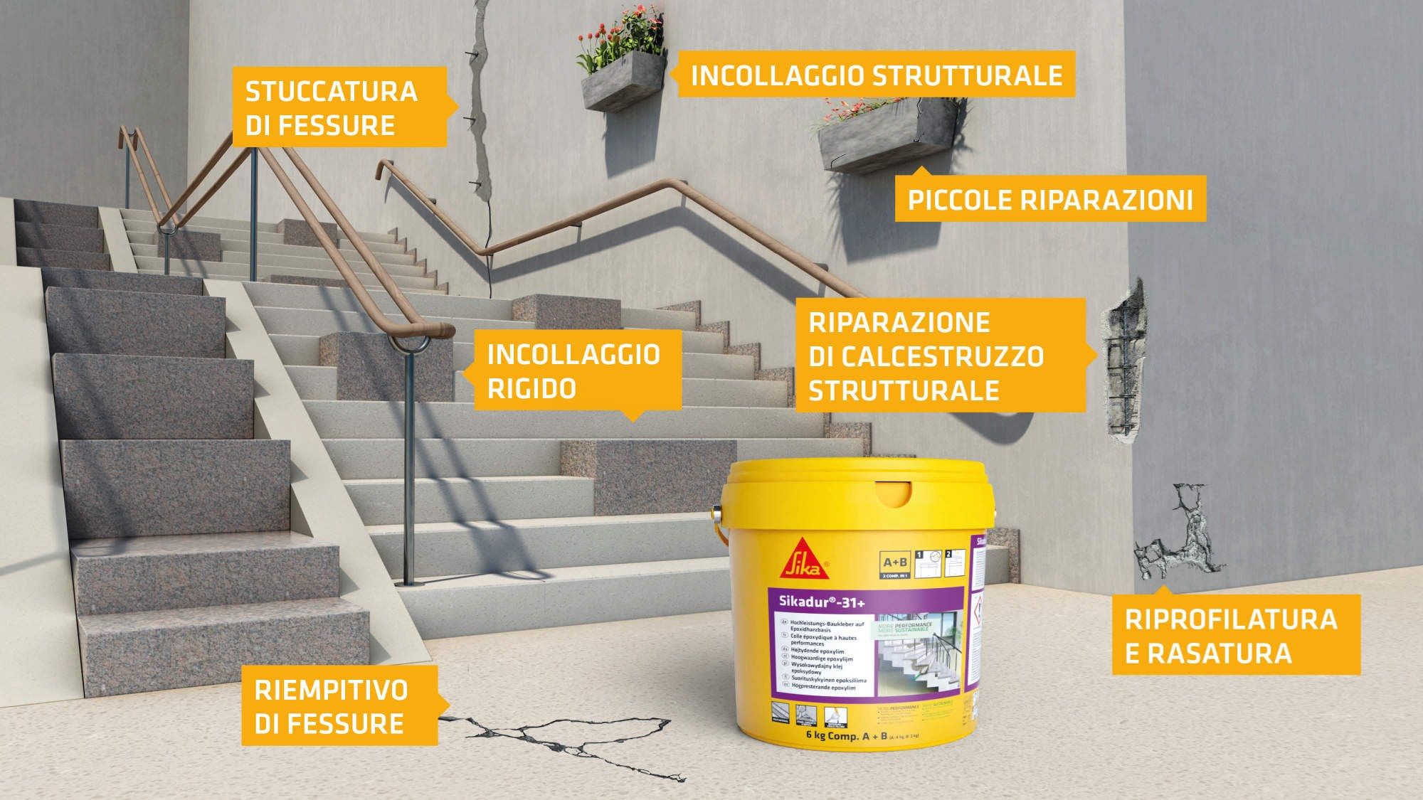 SIKADUR®-31+ by SIKA ITALIA - Adesivo epossidico per ripristino del calcestruzzo - 2