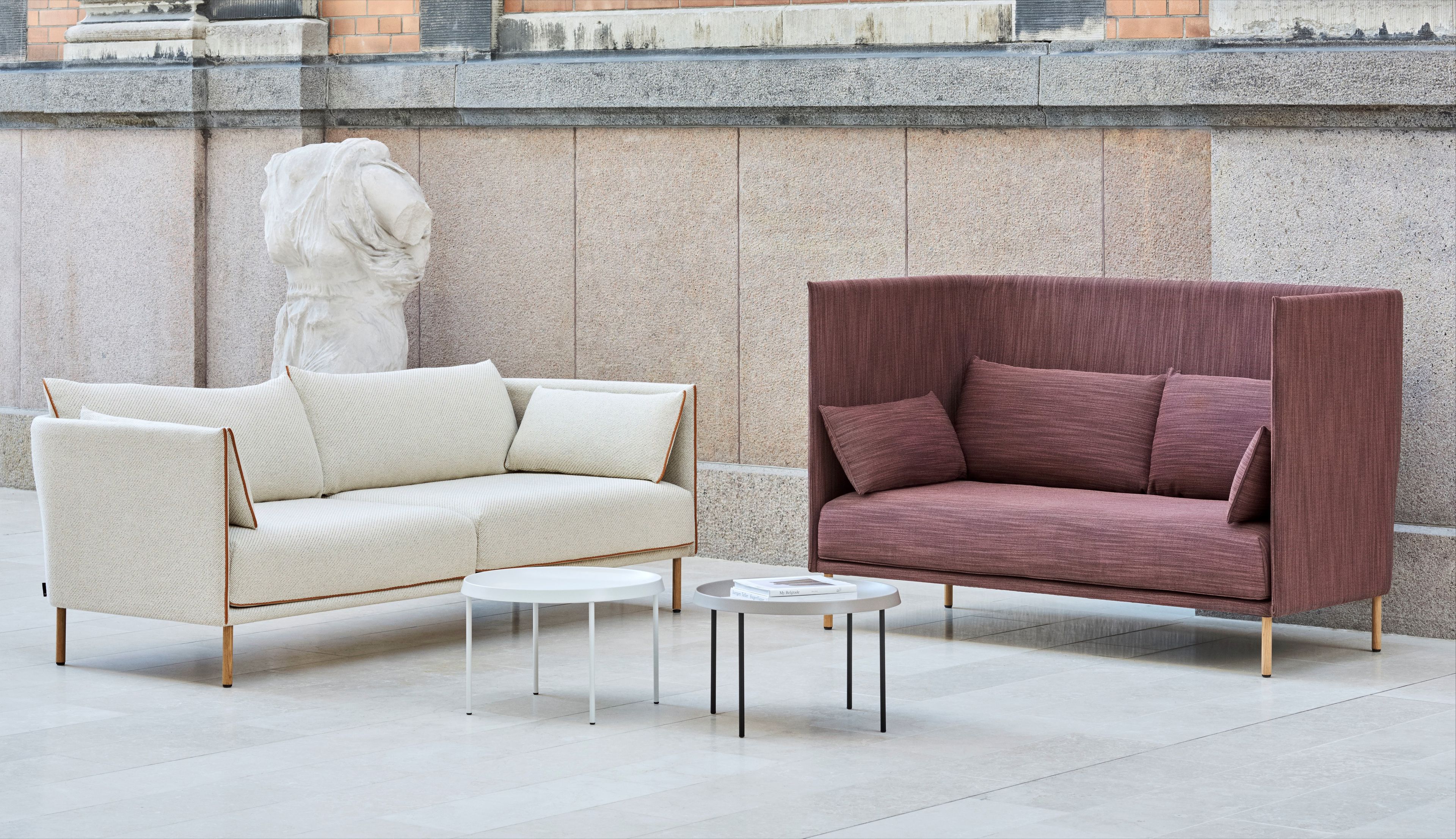 SILHOUETTE HIGH BACK 2 seater sofa Silhouette Collection By Hay