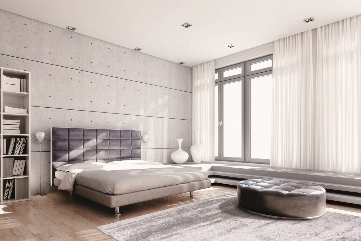 Solid-color rectangular rug SILKY Luxury Collection By Angelo