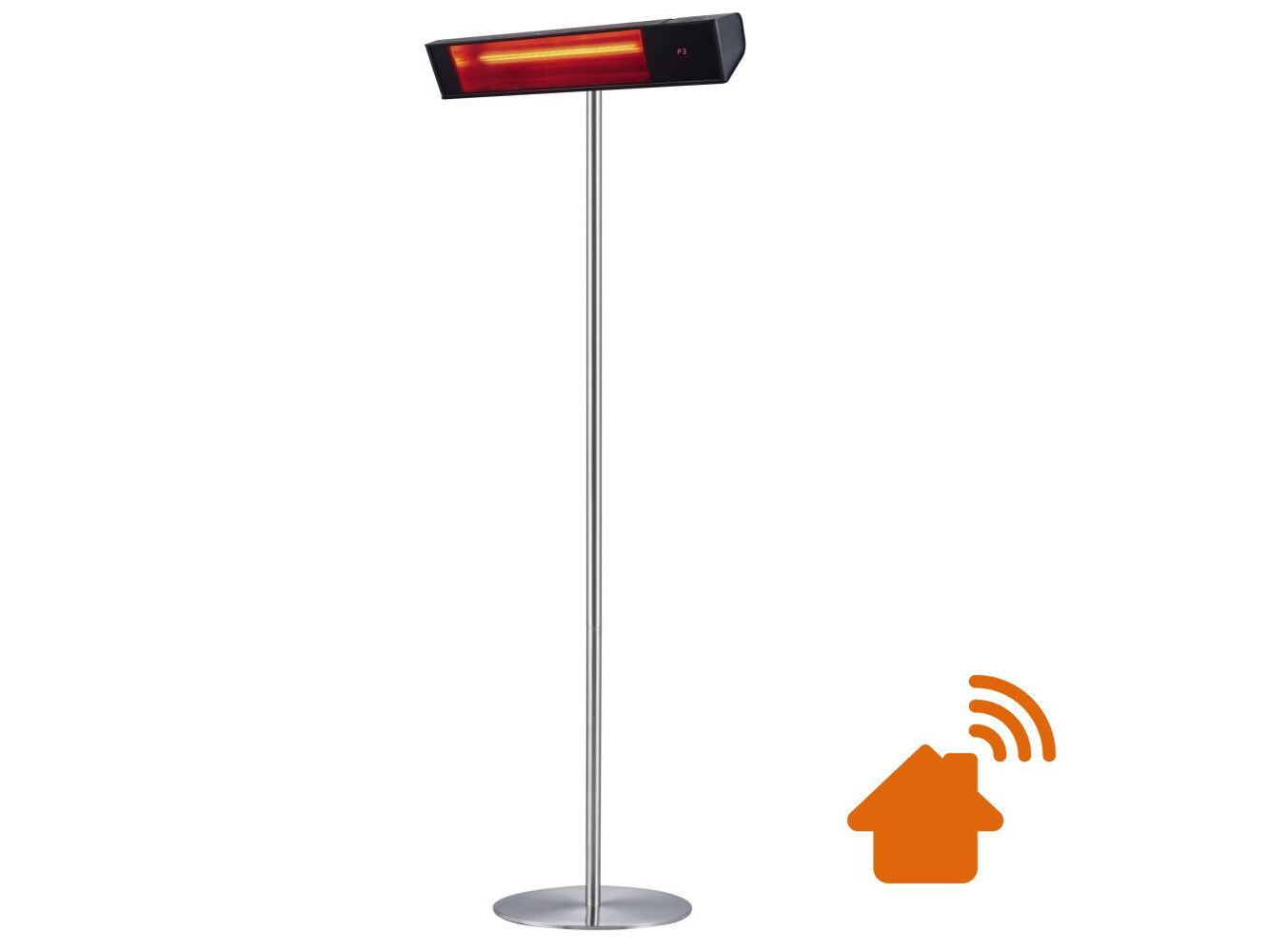 CALDO VETRO PIEDISTALLO WIFI by SINED - Diffusore radiante per esterni in vetroceramica e alluminio