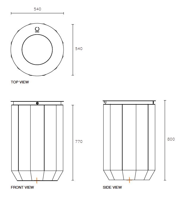 WUUD Fiber-reinforced concrete litter bin with ashtray By SIT | design ...