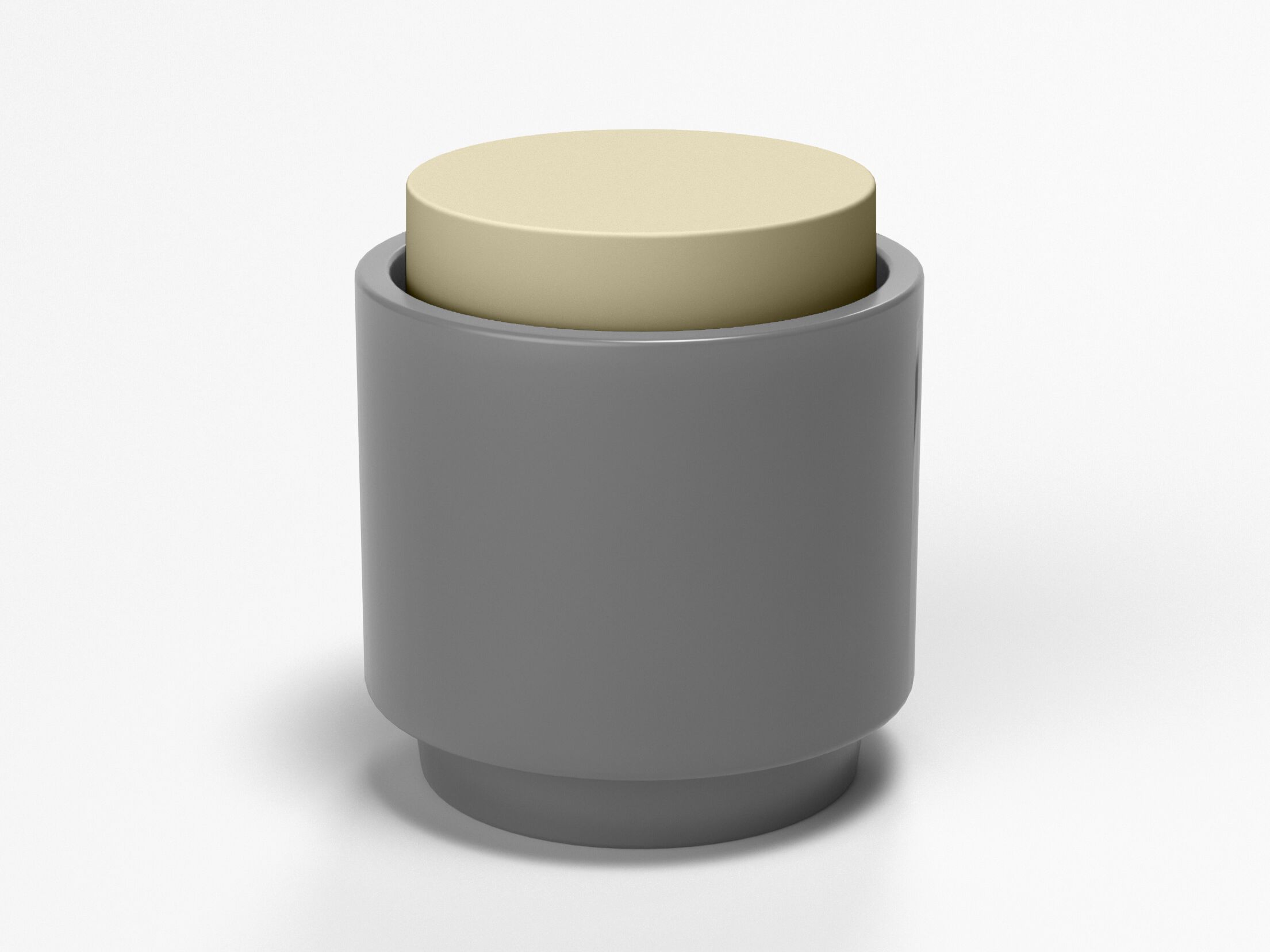 TINGLE by SIXINCH - Pouf contenitore rotondo in plastica rinforzata