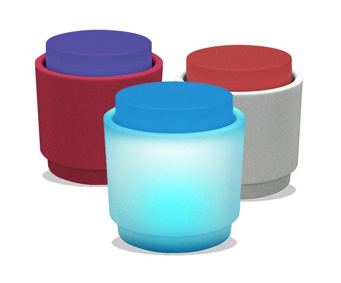 TINGLE by SIXINCH - Pouf contenitore rotondo in plastica rinforzata - 6