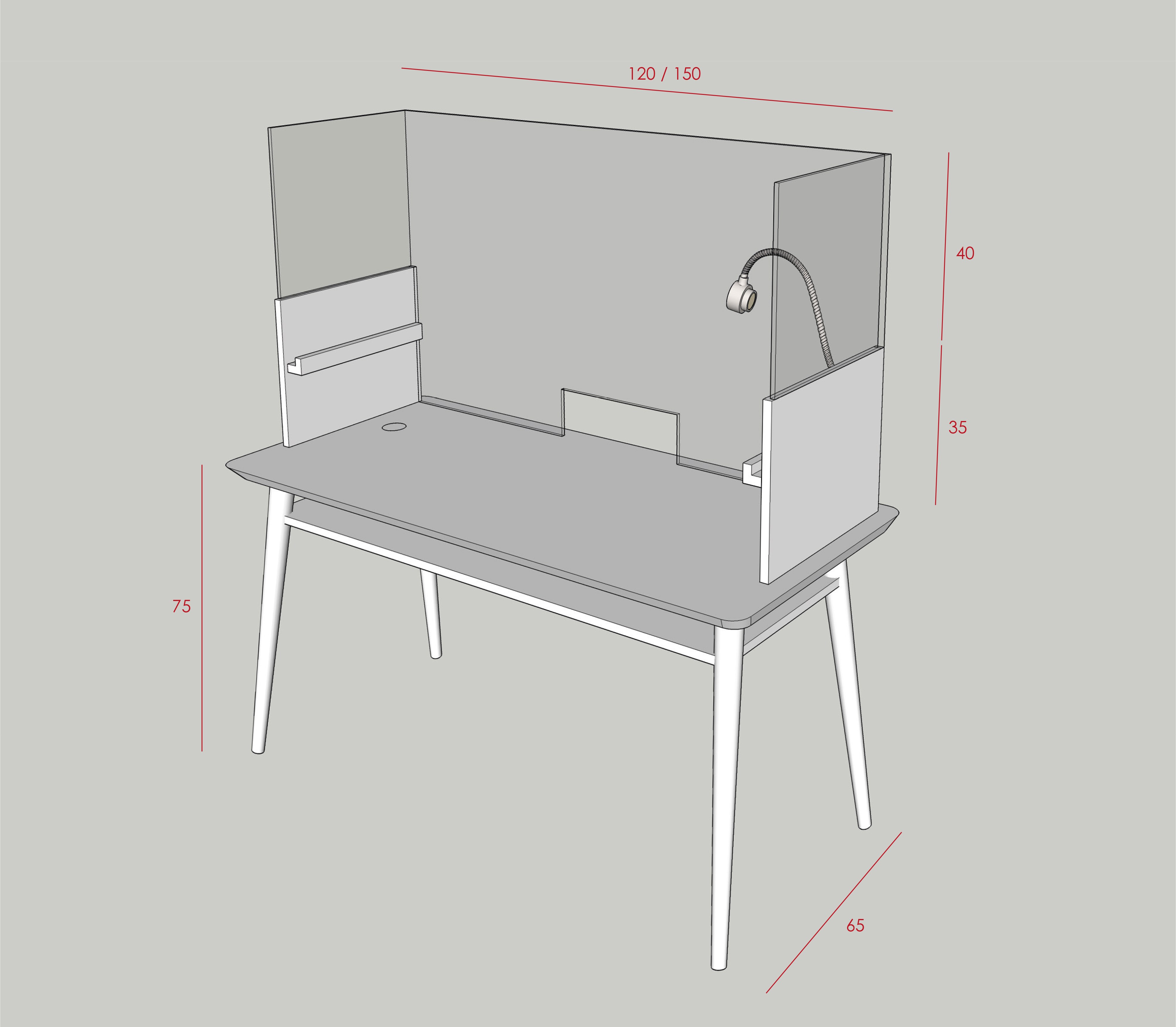 SMARTDESK CONTACT Rectangular workstation desk By ARKOF LABODESIGN ...