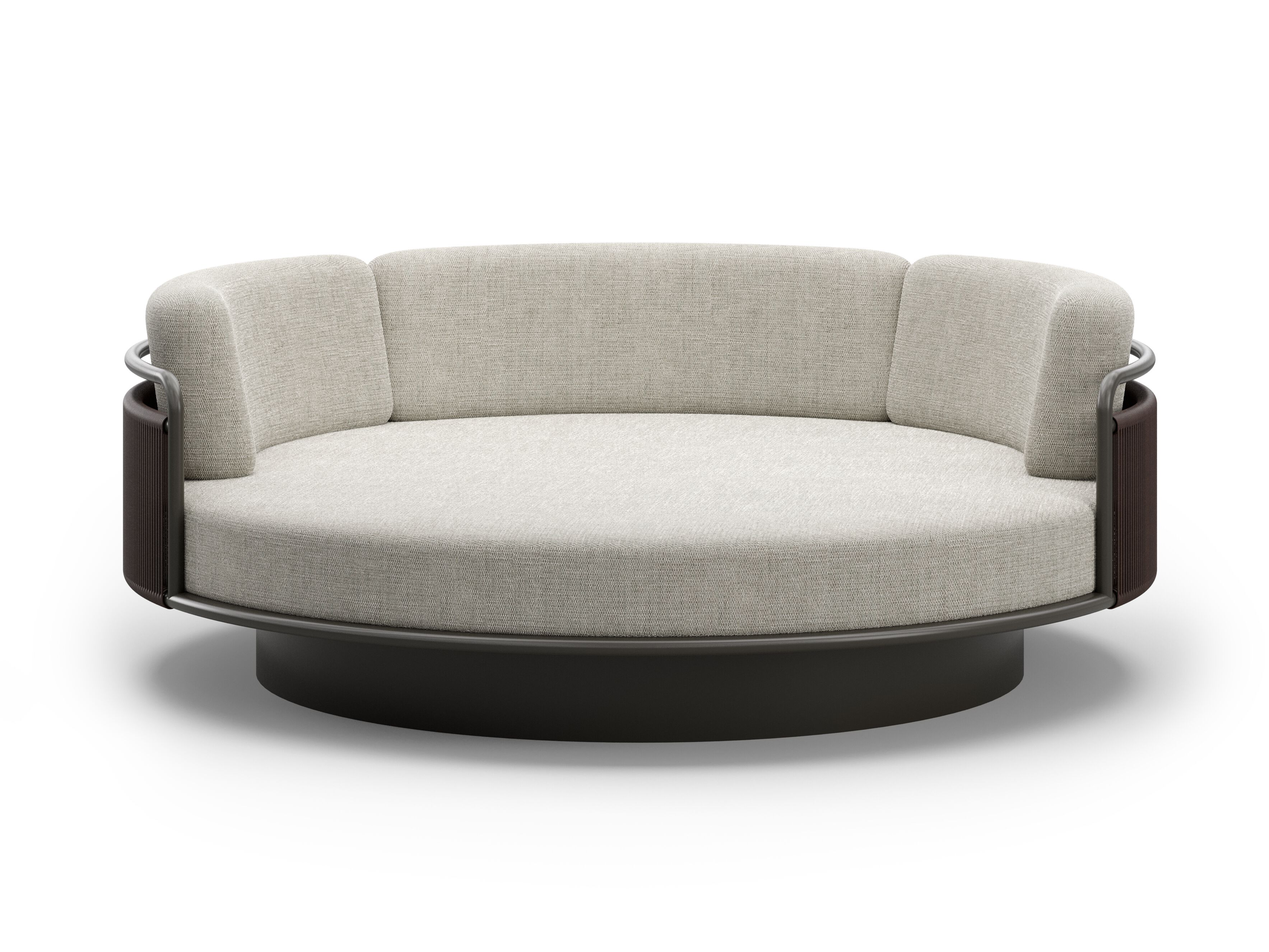 LINK by SNOC - Letto da giardino rotondo in tessuto