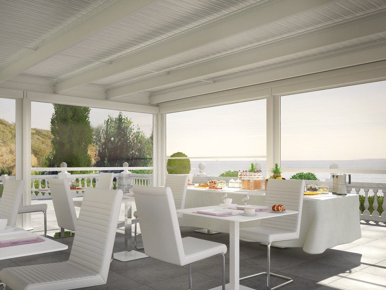 SOLAR ONE by DIRELLO - Tenda a caduta con guide laterali - 2