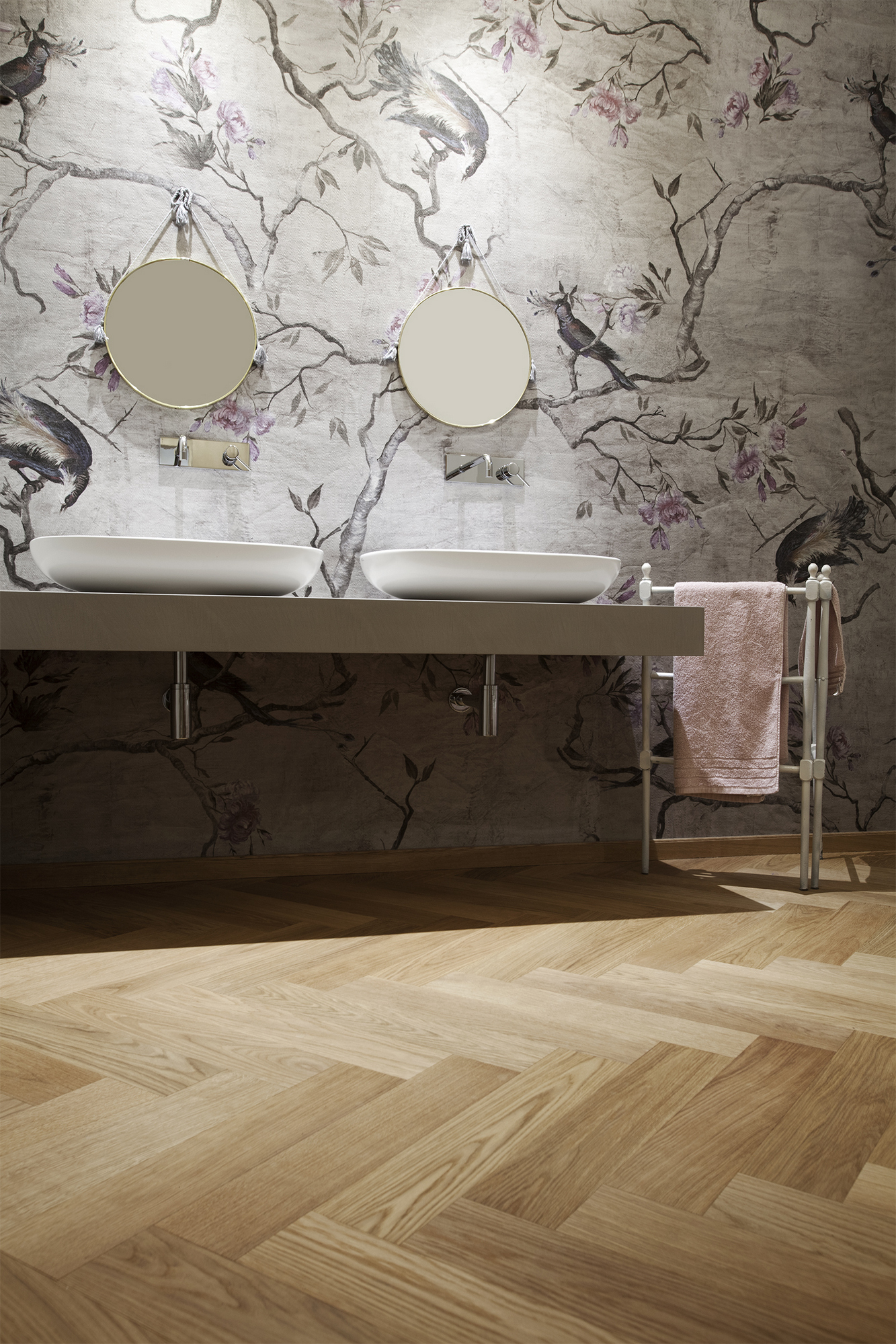 Parquet in rovere SPINA DI PESCE 90° Collezione Spine By Bruno Parquet