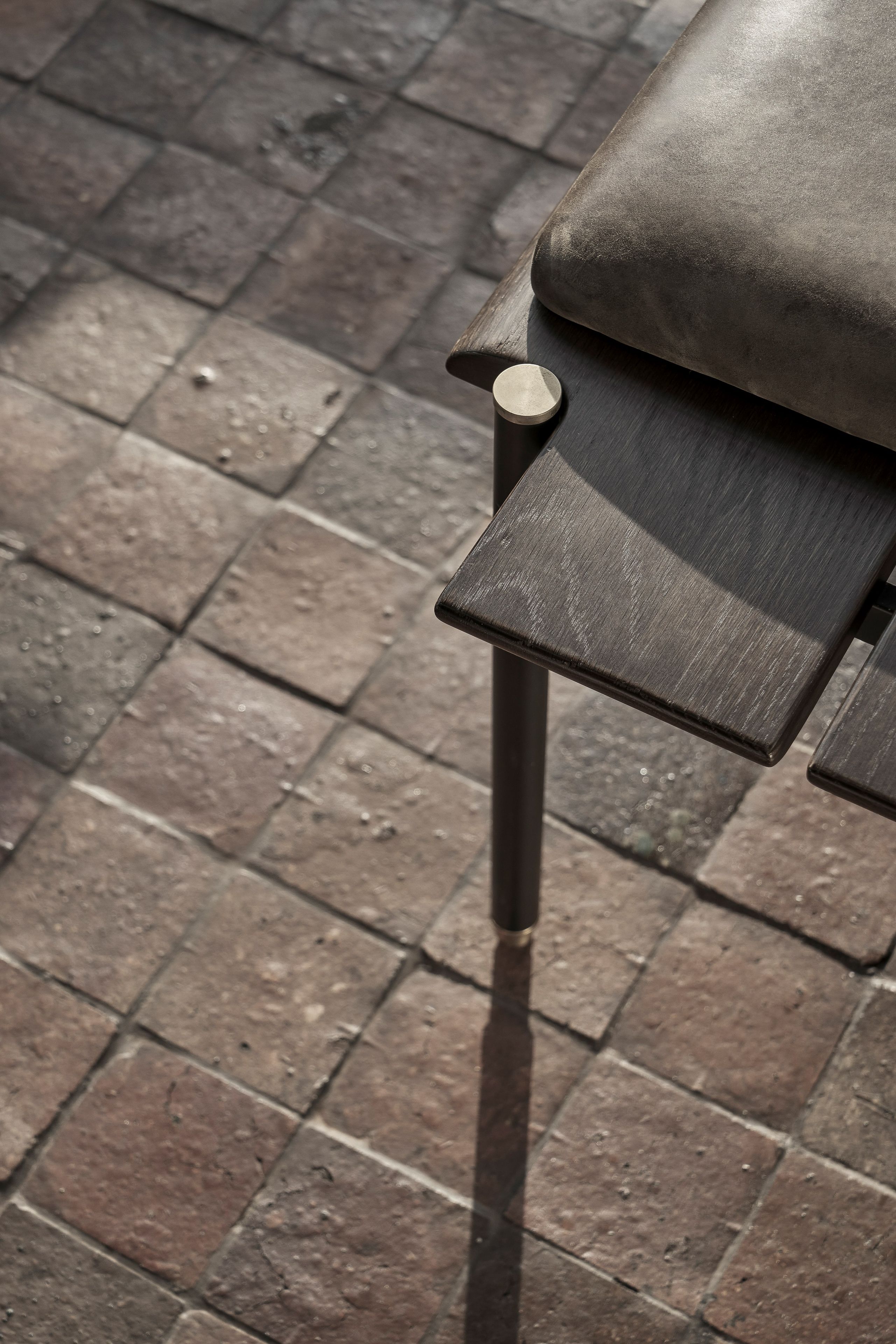 STACKING Steel and wood bench By District Eight