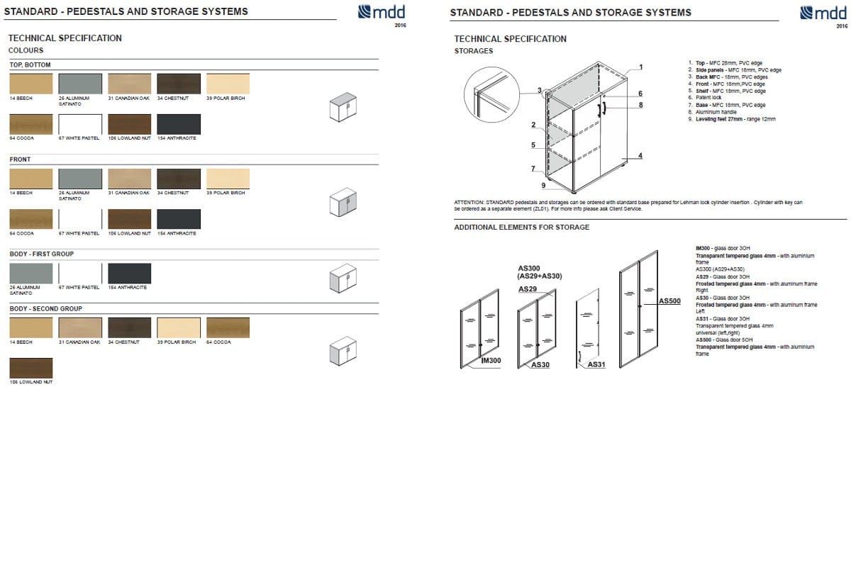 STANDARD Low office storage unit with lock By MDD