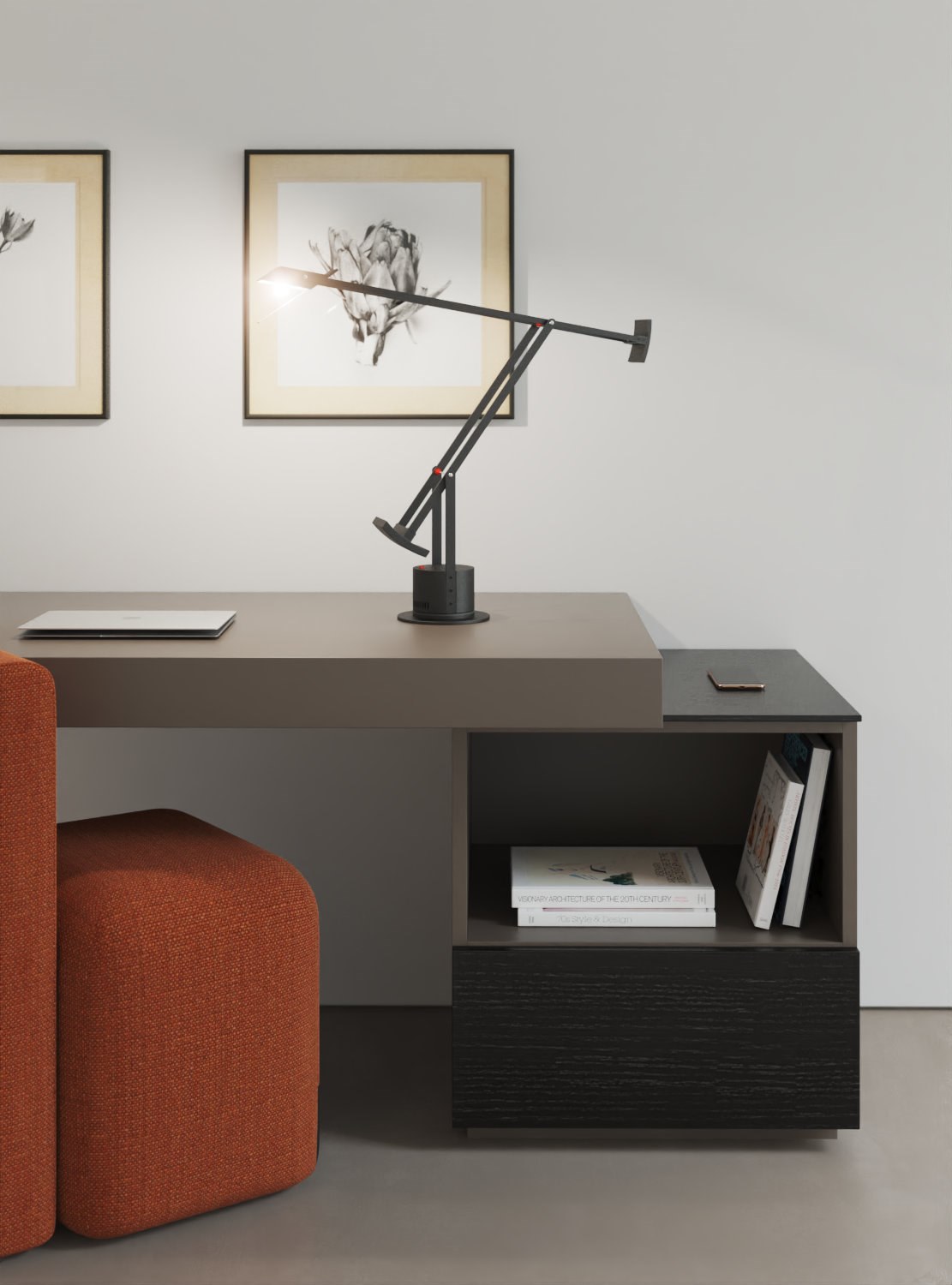 SUA HOME OFFICE | Writing desk with bookcase By BK Contract design ...