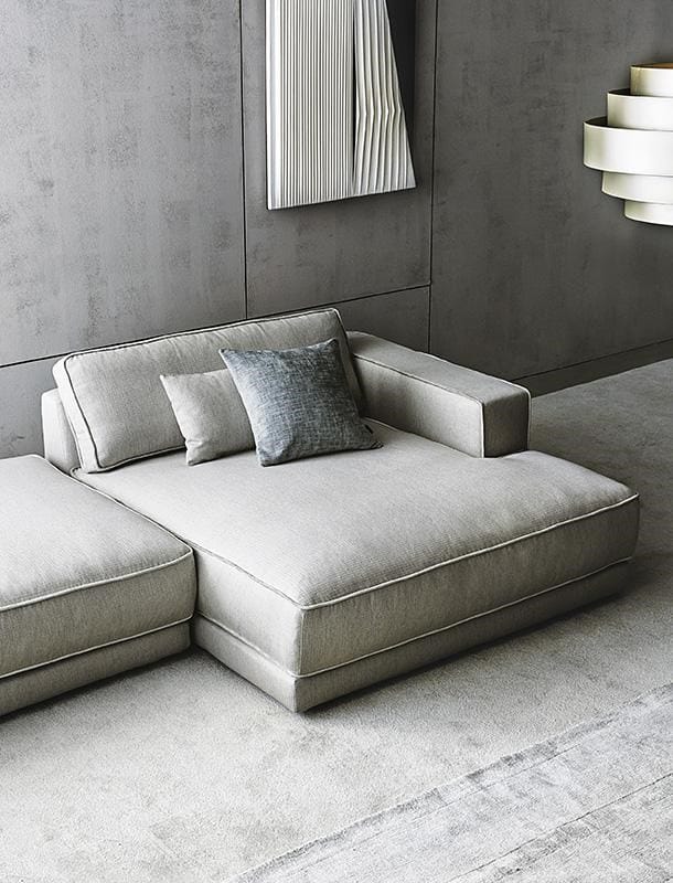 Sectional fabric sofa with chaise longue SUITE Sofa with chaise longue By Casamilano design