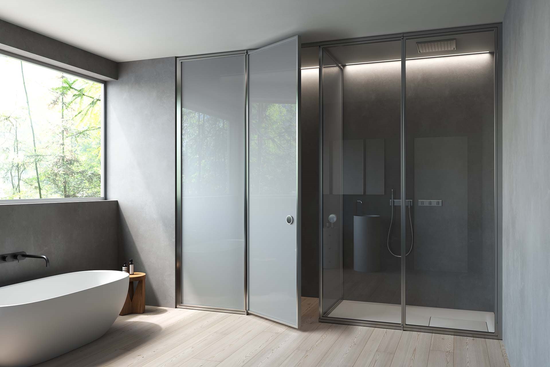 Curated visual reference: Suite Securplus Lcd Glass Glass And Aluminium Shower Cabin With Photo Inspiration