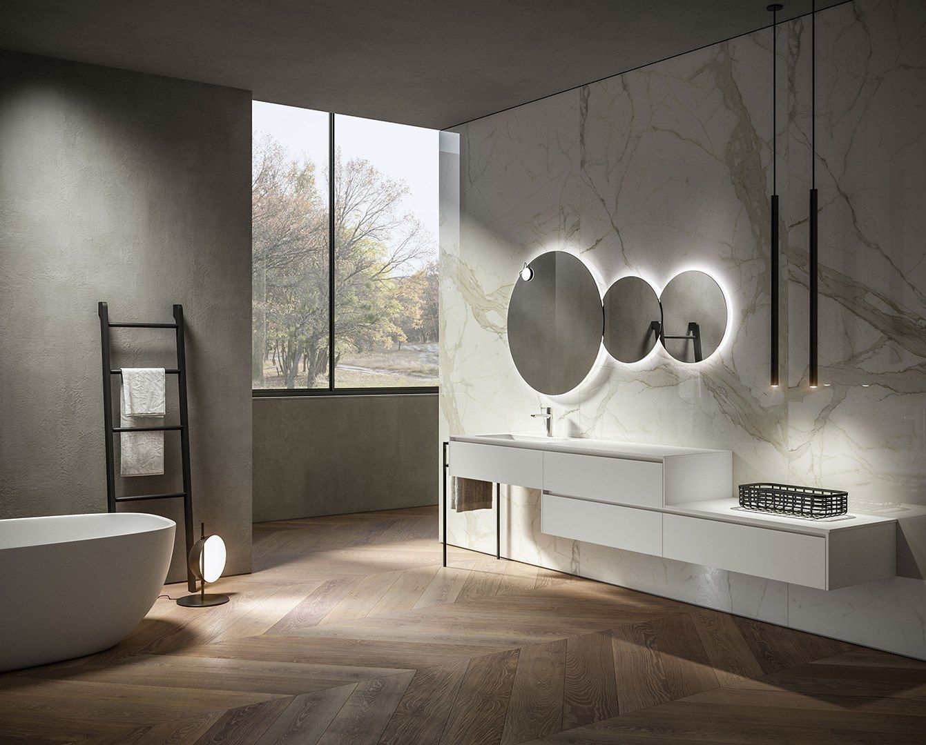 SWING 4.02 by BMT - Mobile lavabo sospeso con specchio - 3