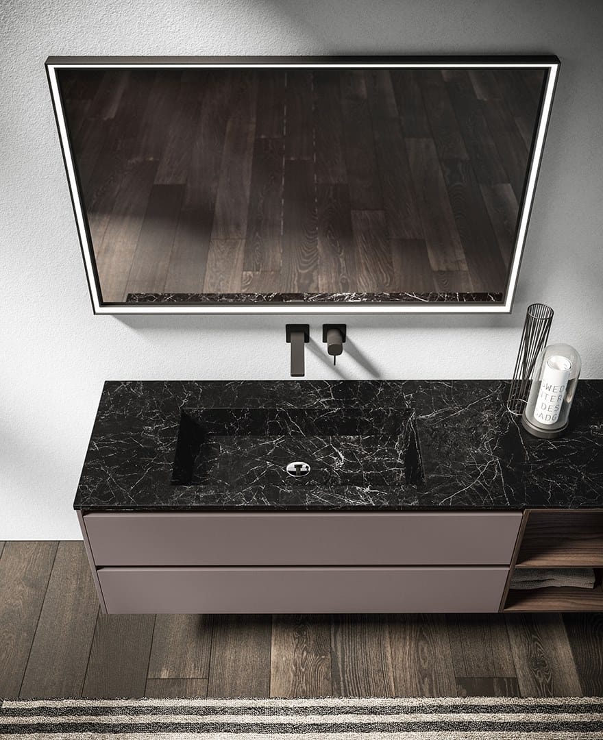 SWING 4.10 by BMT - Mobile lavabo doppio sospeso - 2