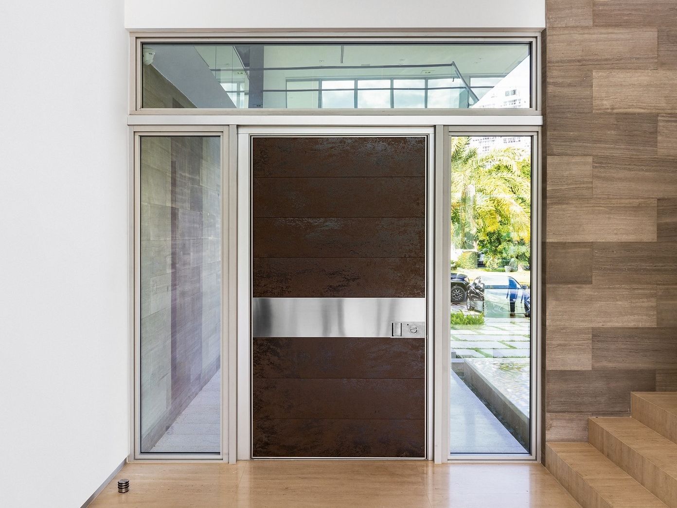 Pivot Corten™ safety door SYNUA CorTen entry door By OIKOS VENEZIA